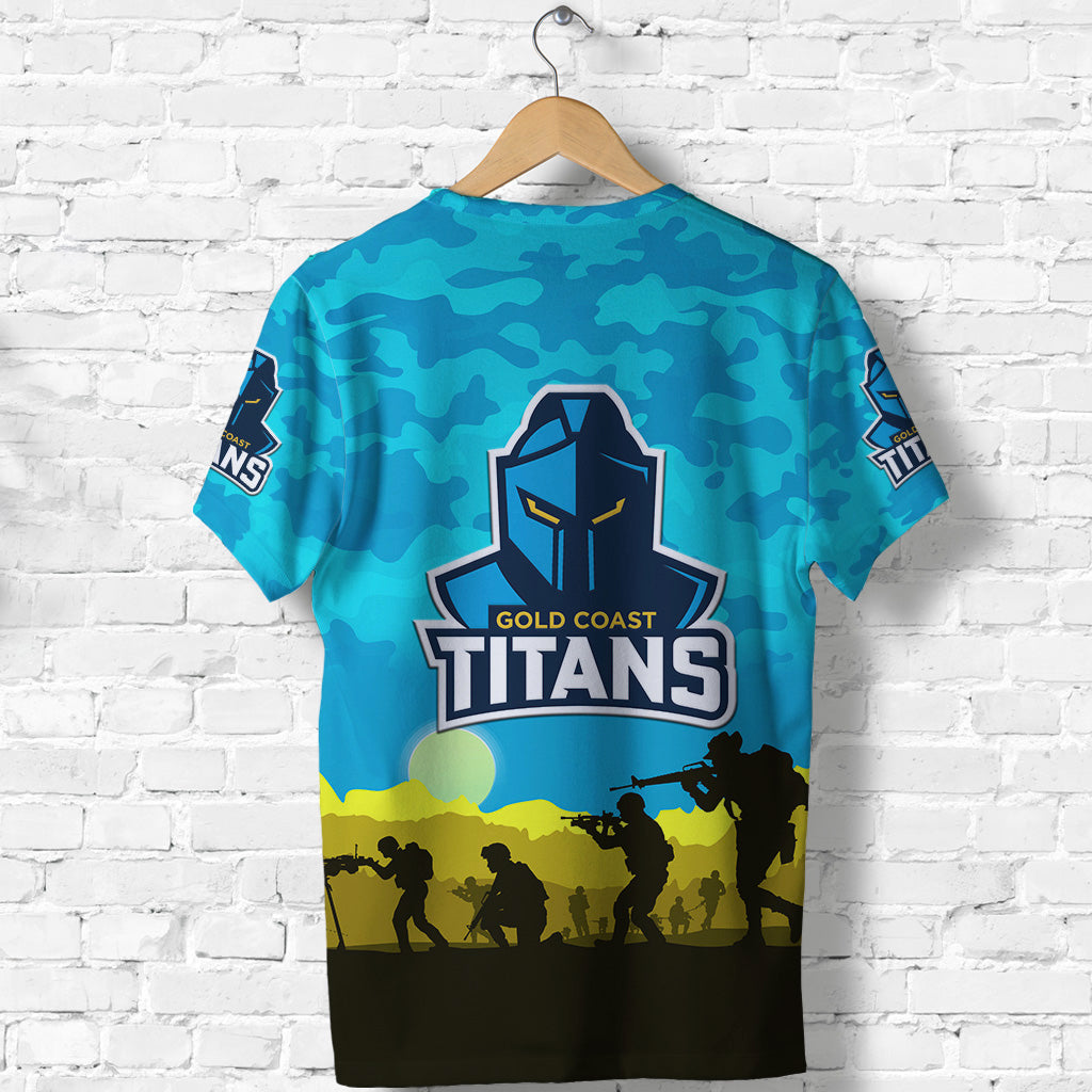 Gold Coast Titans ANZAC 2022 T shirt Simple Style - Vibe Hoodie Shop