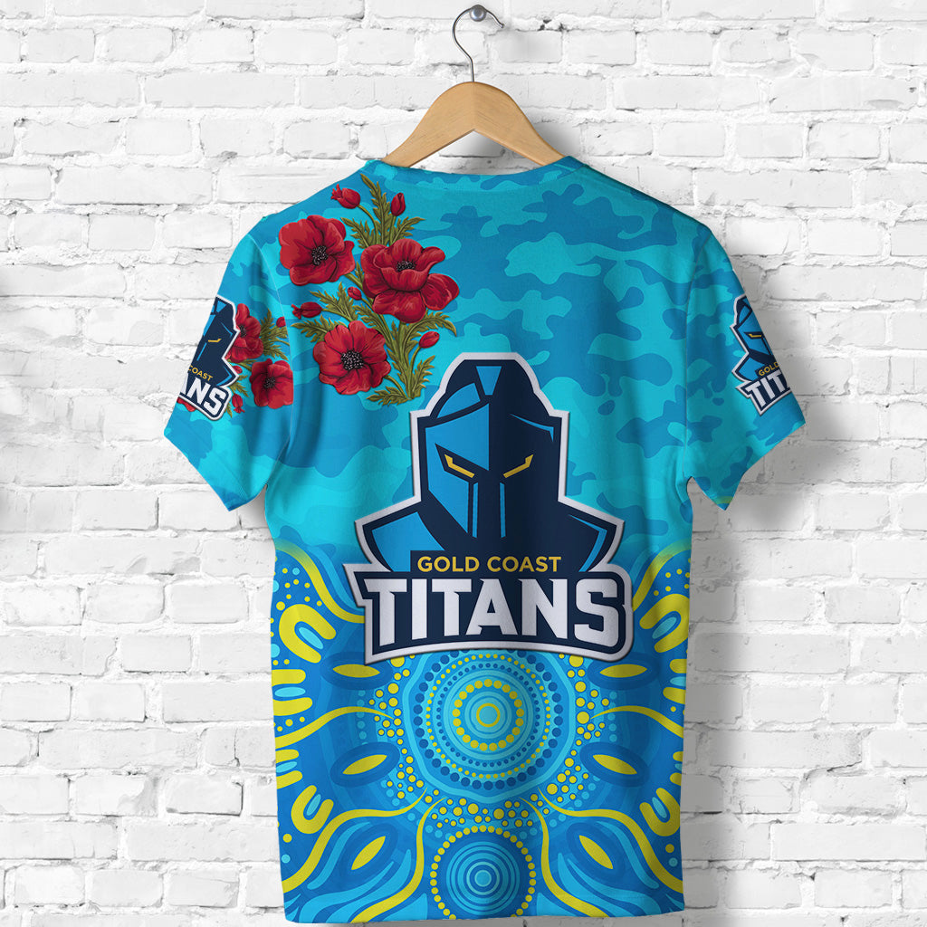 Gold Coast Titans ANZAC 2022 T shirt Indigenous Vibes - Vibe Hoodie Shop