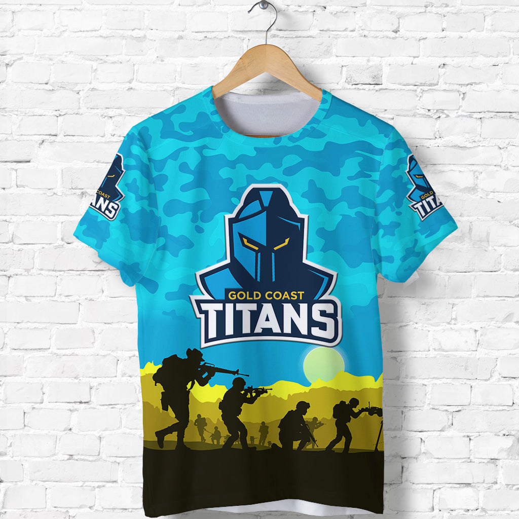 Gold Coast Titans ANZAC 2022 T shirt Simple Style - Vibe Hoodie Shop