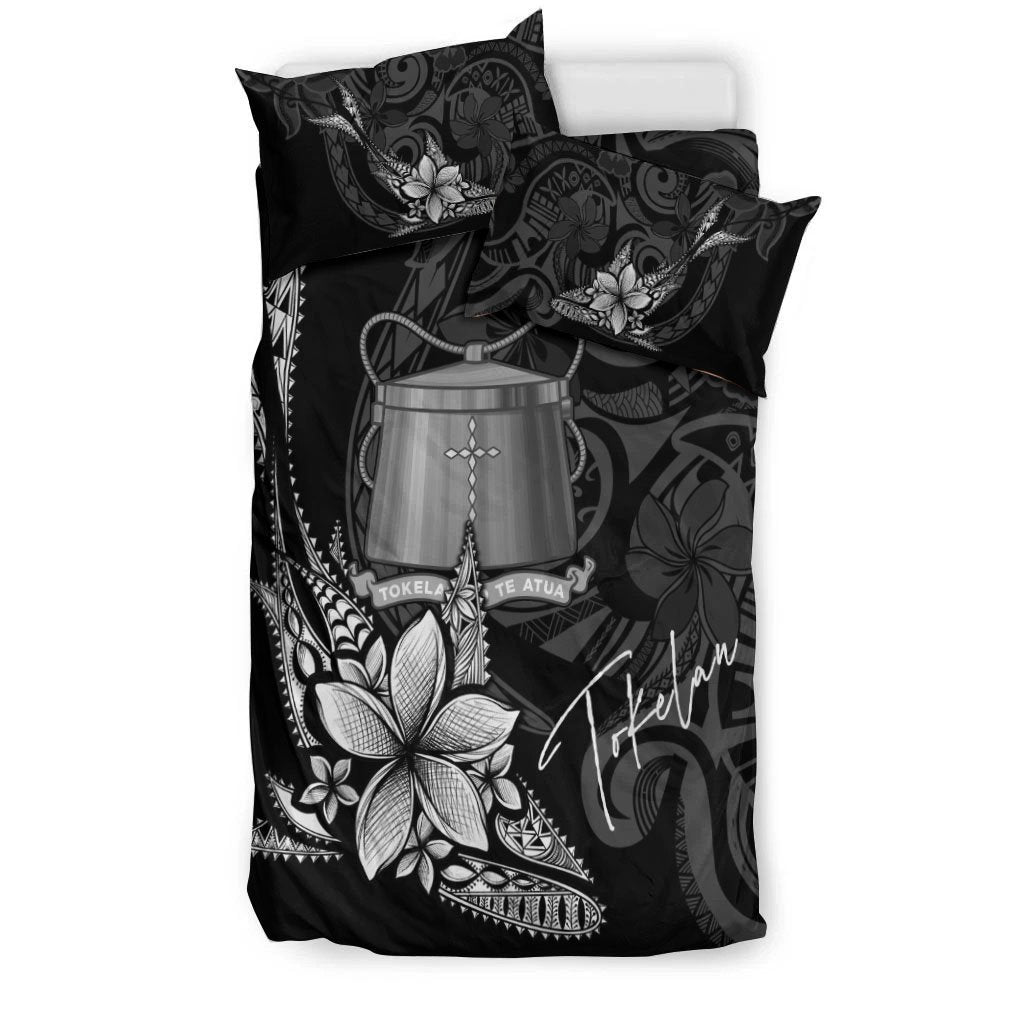 Tokelau Bedding Set - Fish With Plumeria Flowers Style - Vibe Hoodie Shop