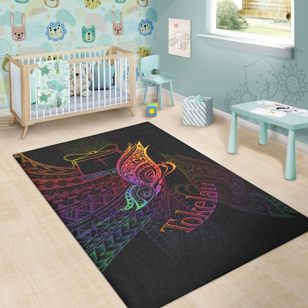 Tokelau Area Rug - Butterfly Polynesian Style - Vibe Hoodie Shop