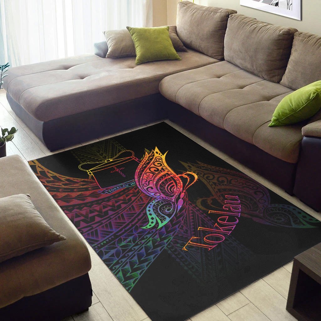 Tokelau Area Rug - Butterfly Polynesian Style - Vibe Hoodie Shop