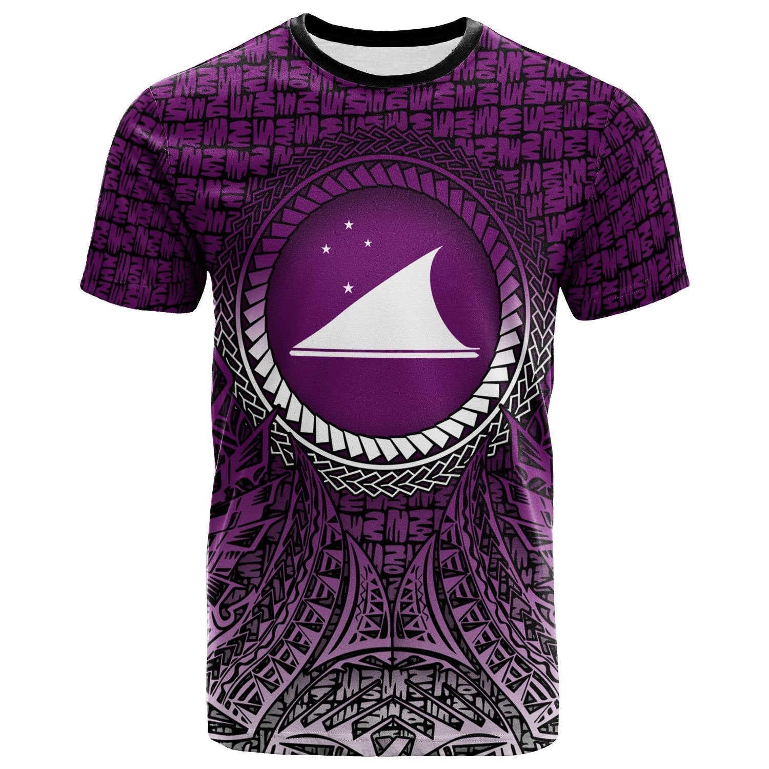 Vibe Hoodie Tokelau T shirt - Circle Pattern Purple - Vibe Hoodie Shop