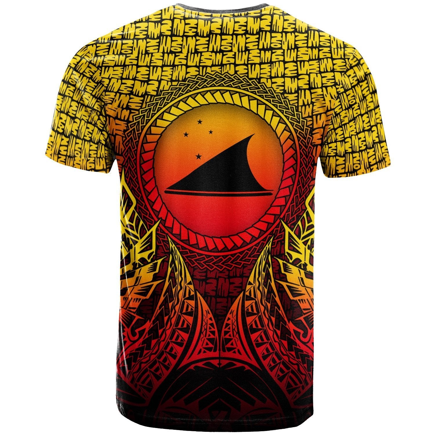 Vibe Hoodie Tokelau T shirt - Circle Pattern Yellow - Vibe Hoodie Shop