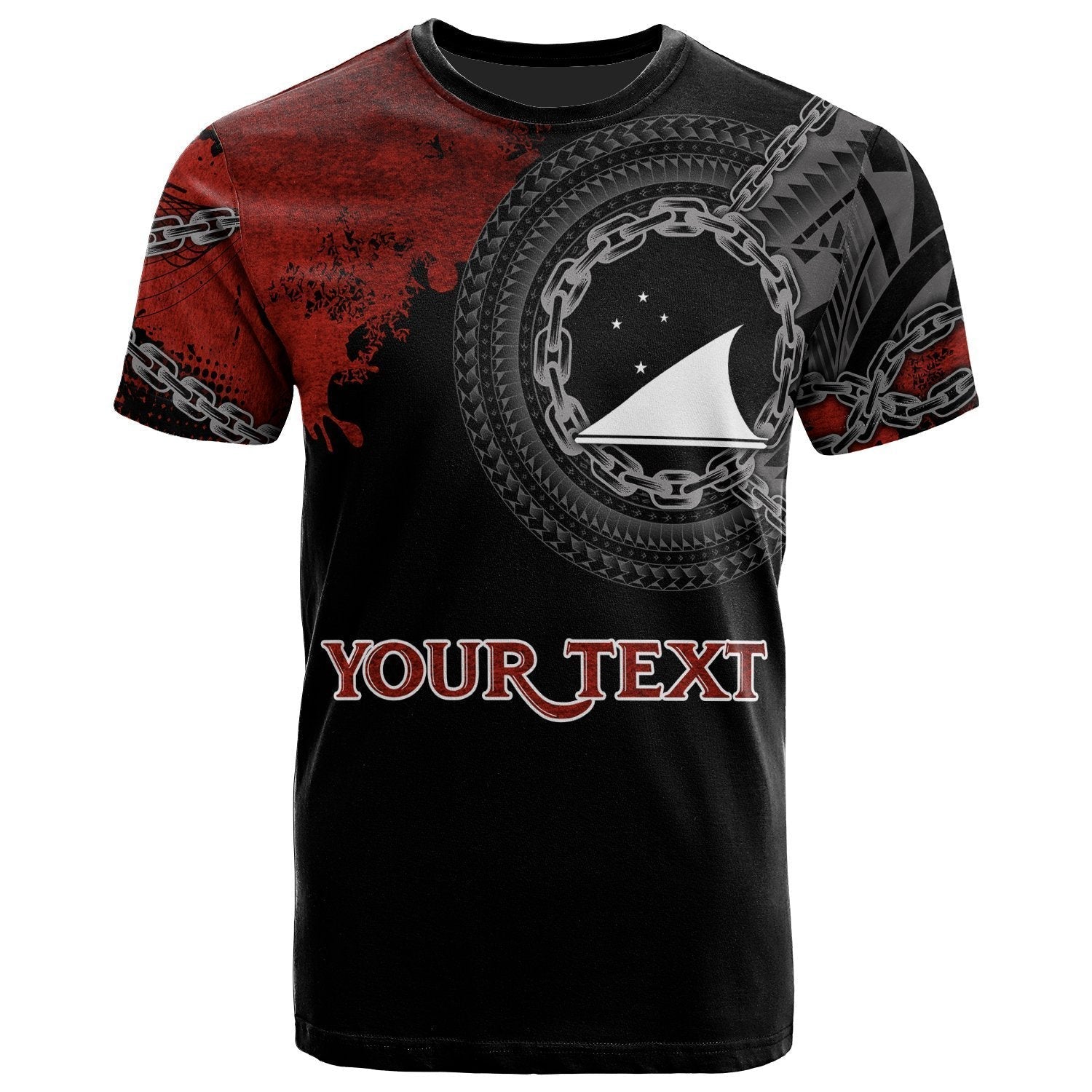 Tokelau Polynesian Personalised T shirt - Polynesian Chain Style - Vibe Hoodie Shop