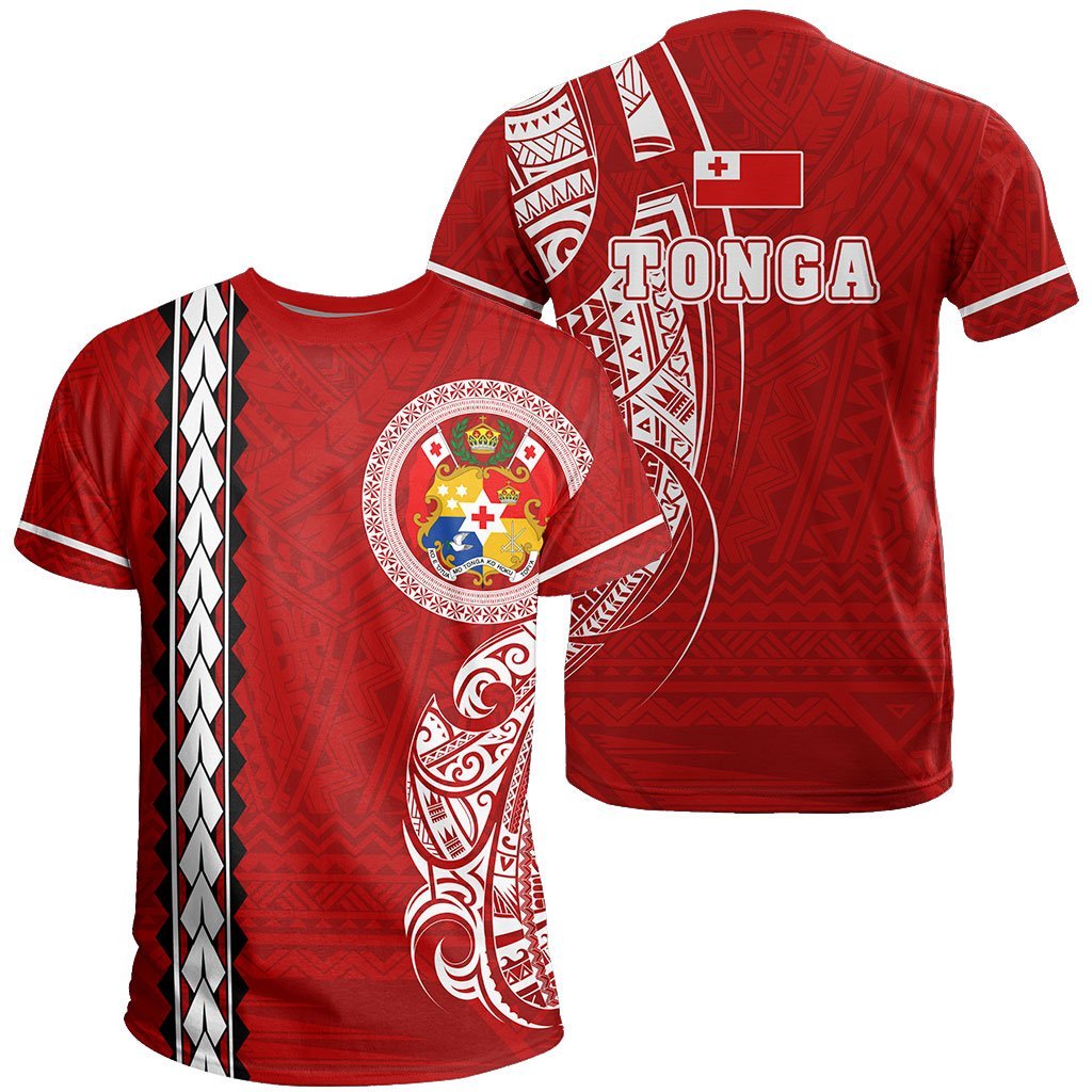 Tonga T shirt - Polynesian Coat Of Arms - Vibe Hoodie Shop