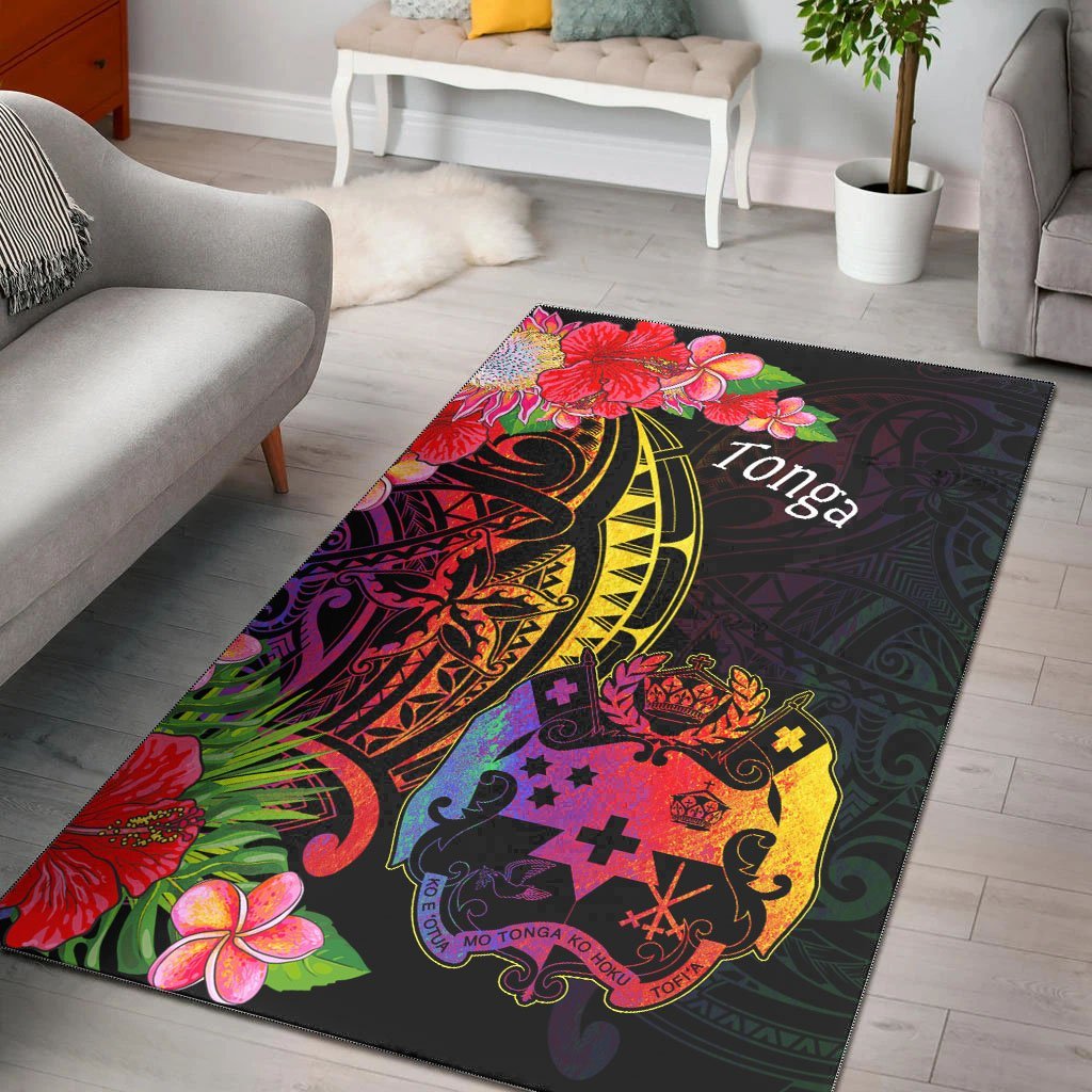 Tonga Area Rug - Tropical Hippie Style - Vibe Hoodie Shop