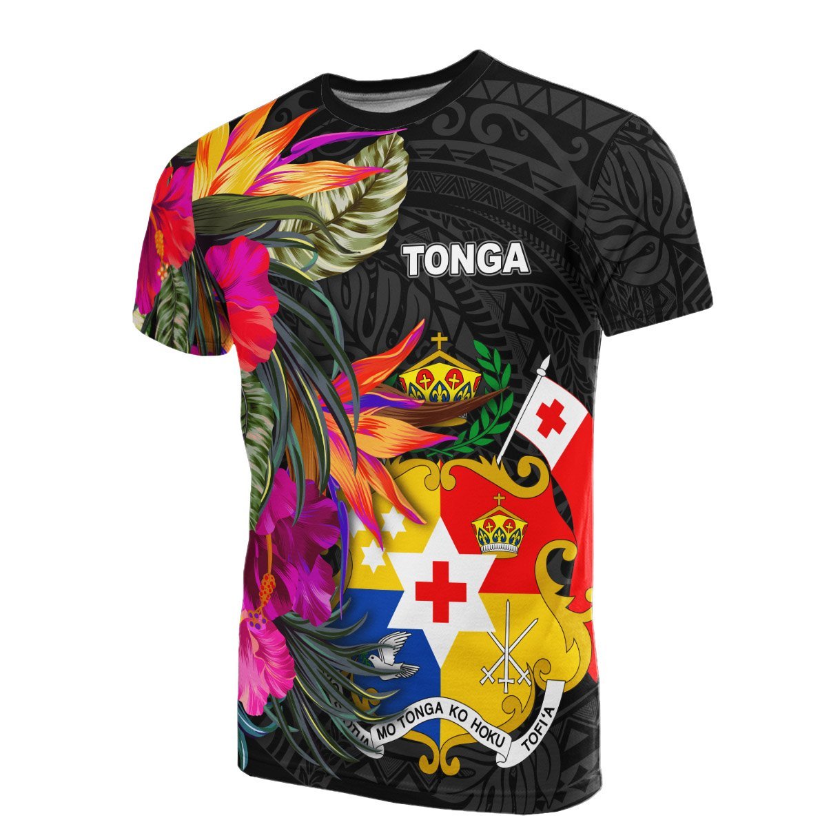 Vibe Hoodie Tonga T shirt - Polynesian Hibiscus Pattern - Vibe Hoodie Shop