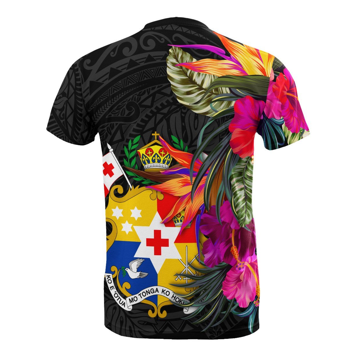 Vibe Hoodie Tonga T shirt - Polynesian Hibiscus Pattern - Vibe Hoodie Shop