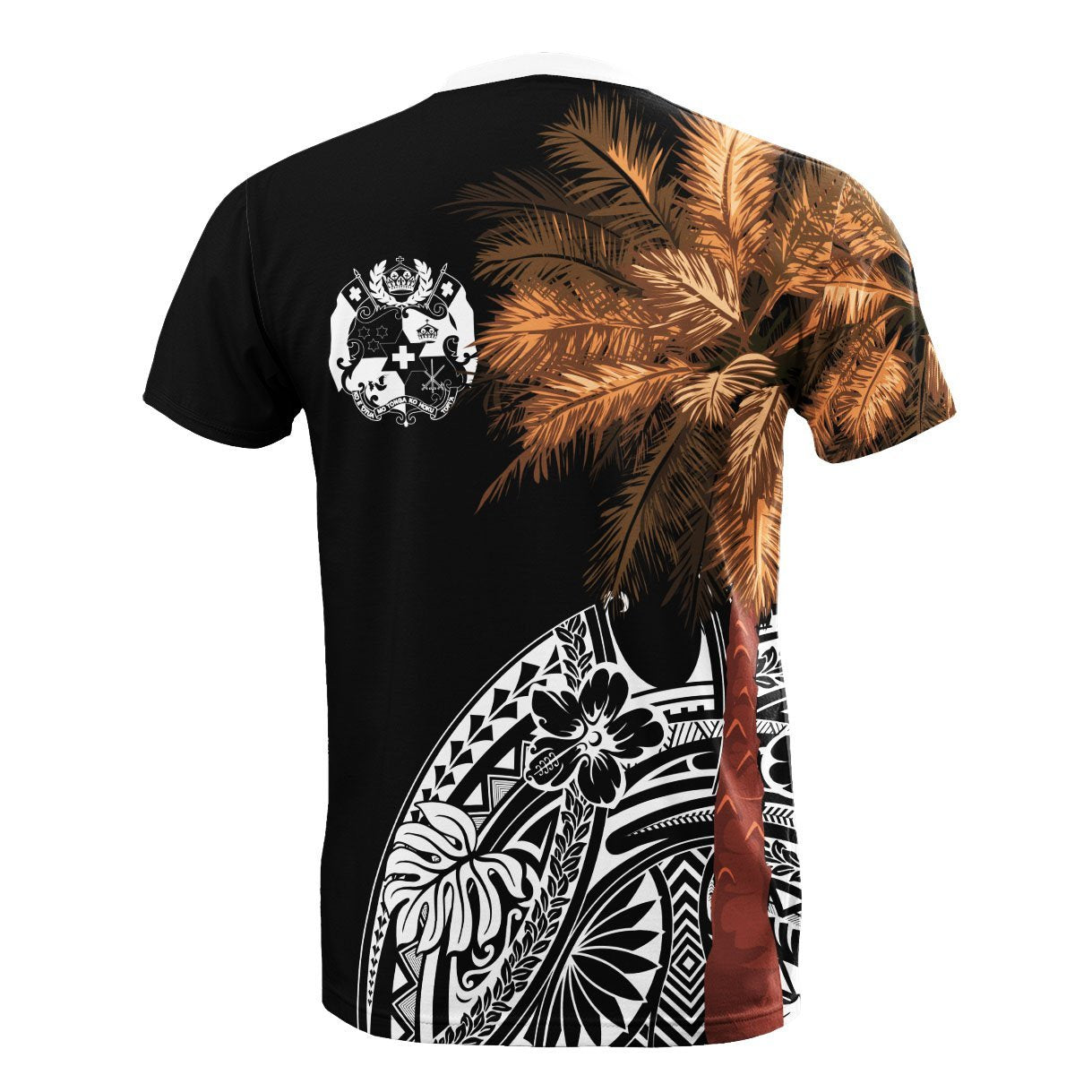 Vibe Hoodie Tonga All T shirt - Polynesian Palm Tree Black - Vibe Hoodie Shop