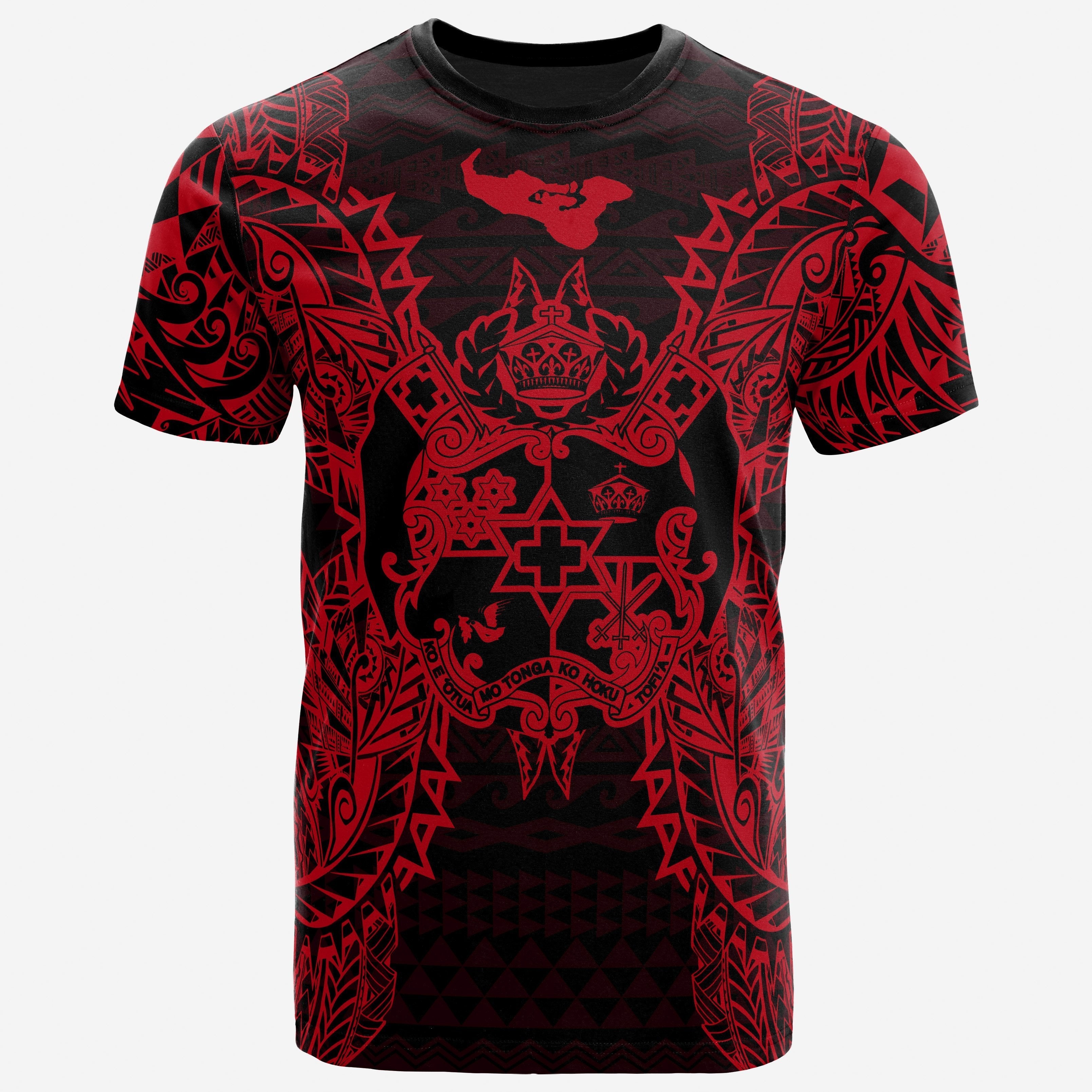 Vibe Hoodie Tonga All T shirt - Tonga Coat Of Arms Map Polynesian Tattoo Red - Vibe Hoodie Shop