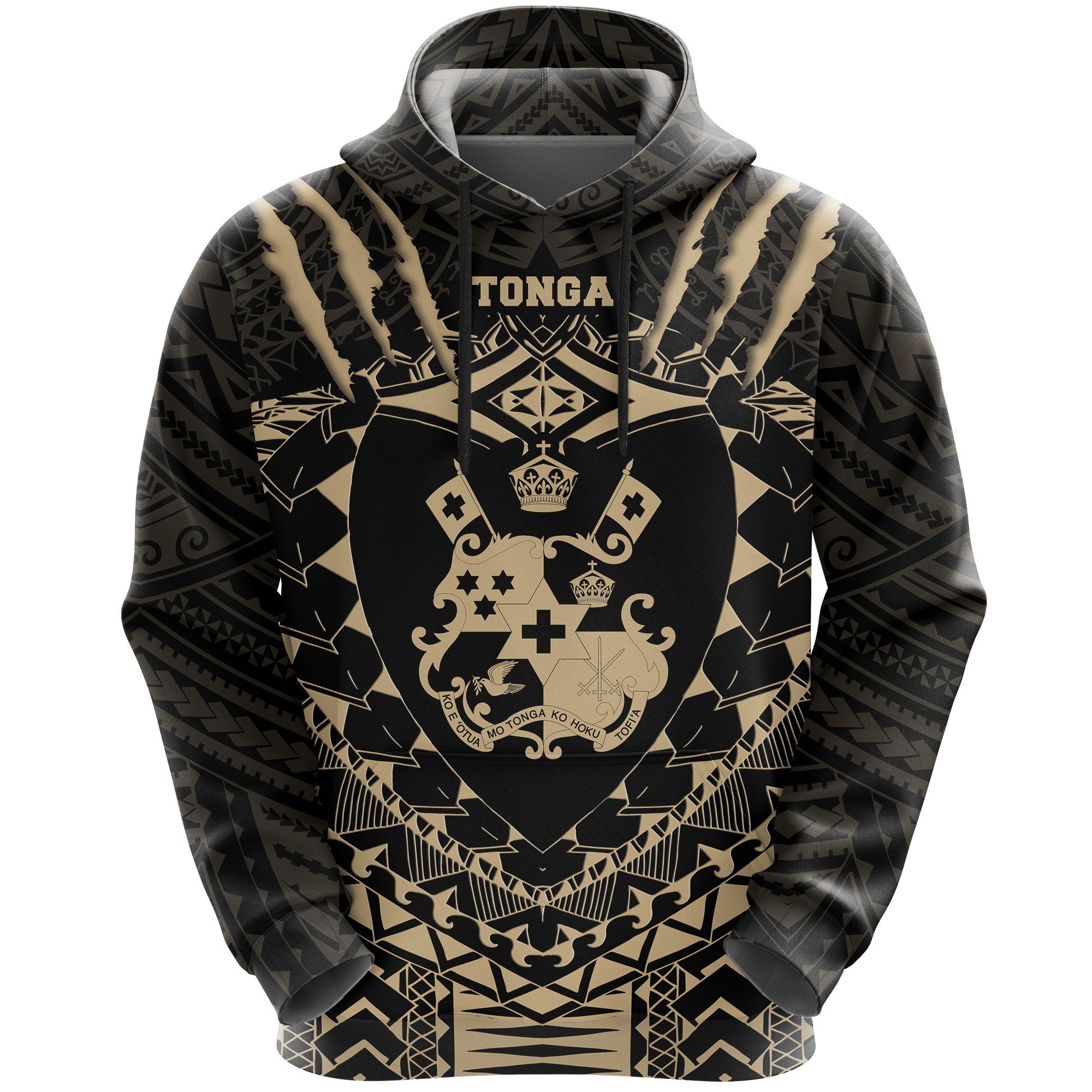 Tongan Tattoo - Tongan Coat Of Arms Hoodie - Vibe Hoodie Shop