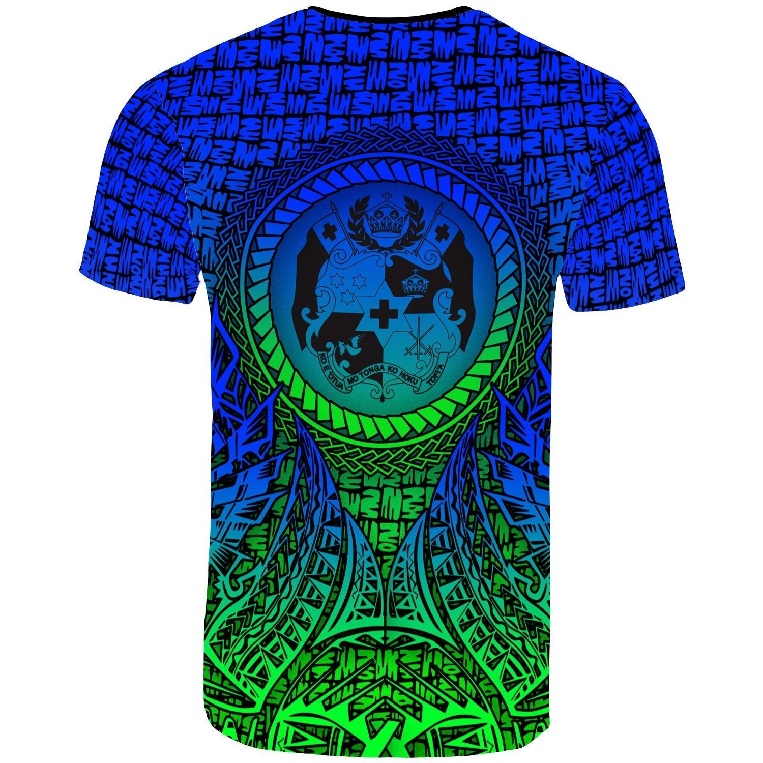 Vibe Hoodie Tonga T shirt - Circle Pattern Blue - Vibe Hoodie Shop