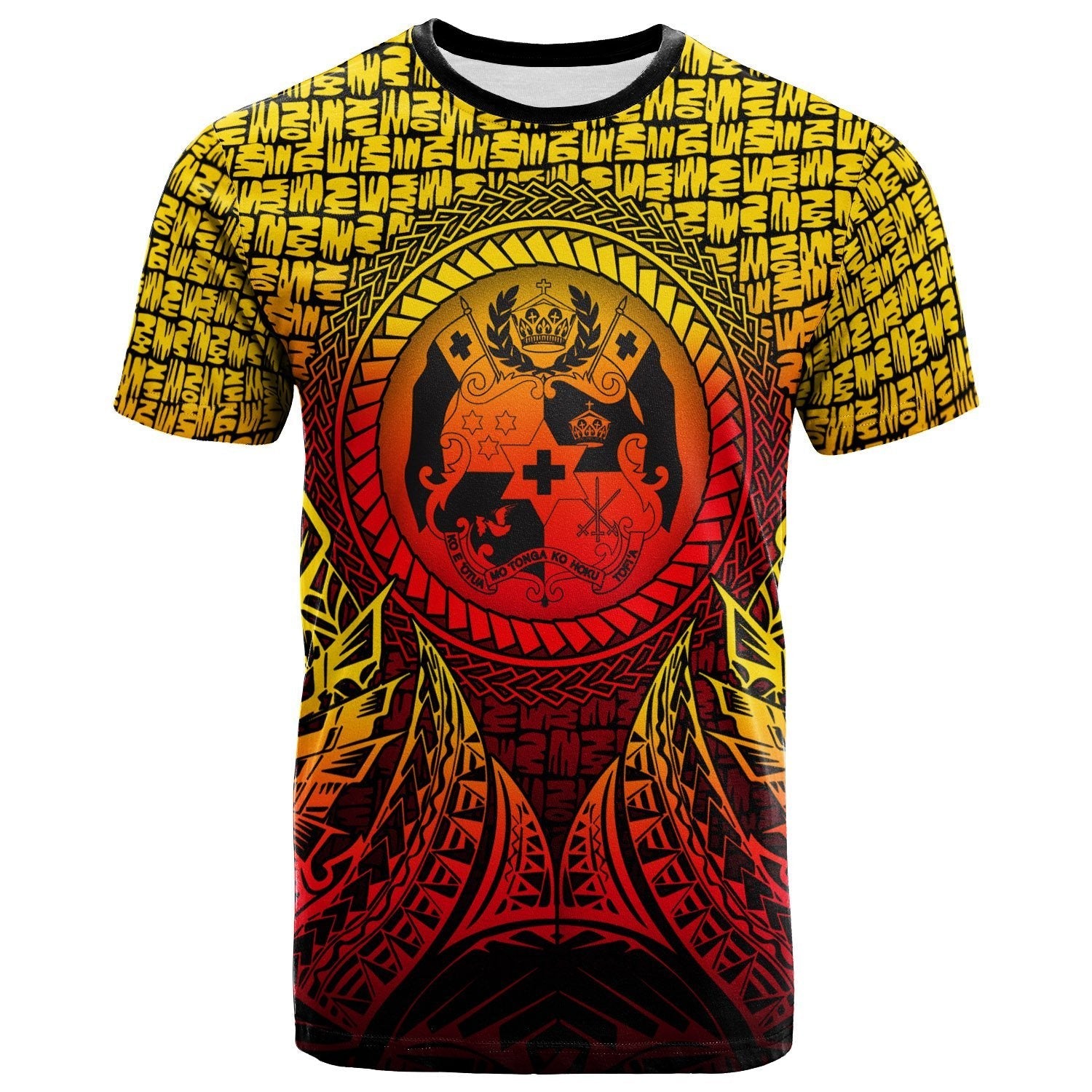 Vibe Hoodie Tonga T shirt - Circle Pattern Yellow - Vibe Hoodie Shop