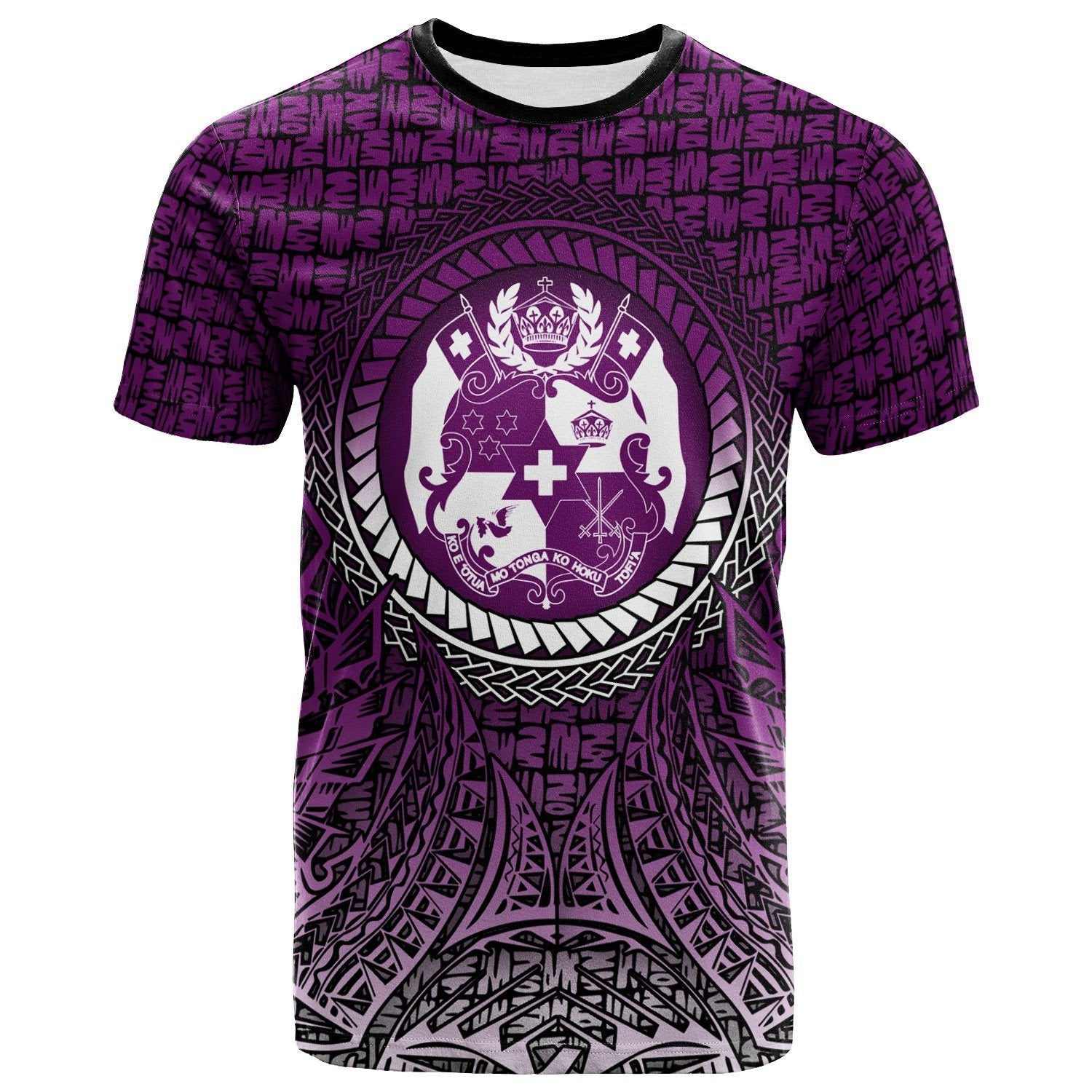 Vibe Hoodie Tonga T shirt - Circle Pattern Purple - Vibe Hoodie Shop