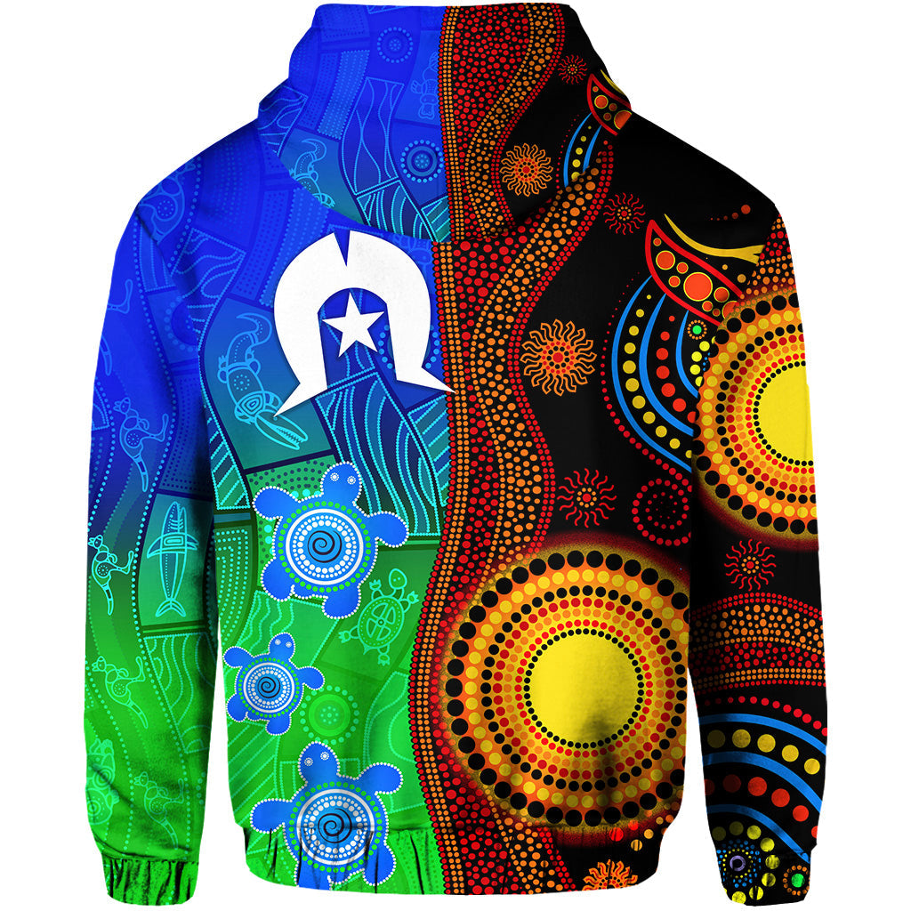 Australia Indigenous Aboriginal And Torres Strait Islands Hoodie Flag Vibes LT8 - Vibe Hoodie Shop