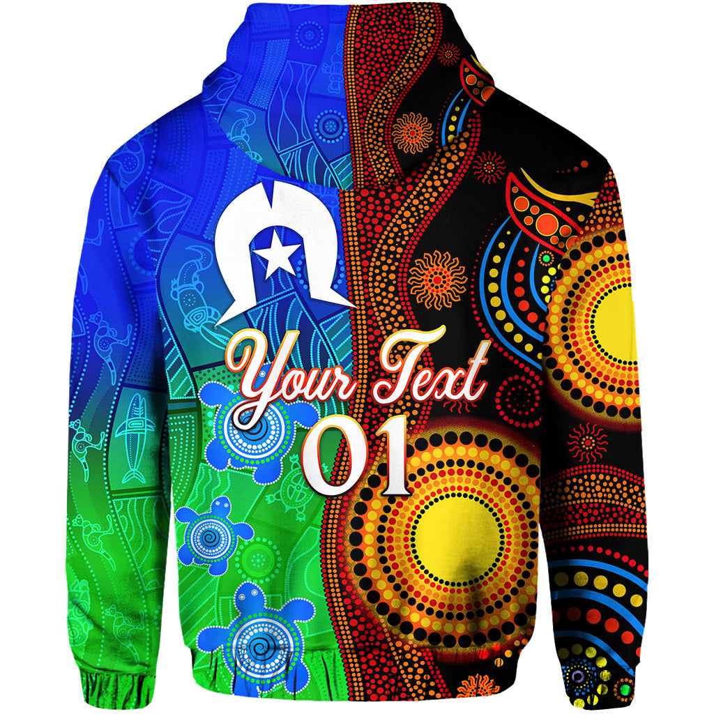 (Custom Personalised) Australia Indigenous Aboriginal And Torres Strait Islands Hoodie Flag Vibes LT8 - Vibe Hoodie Shop