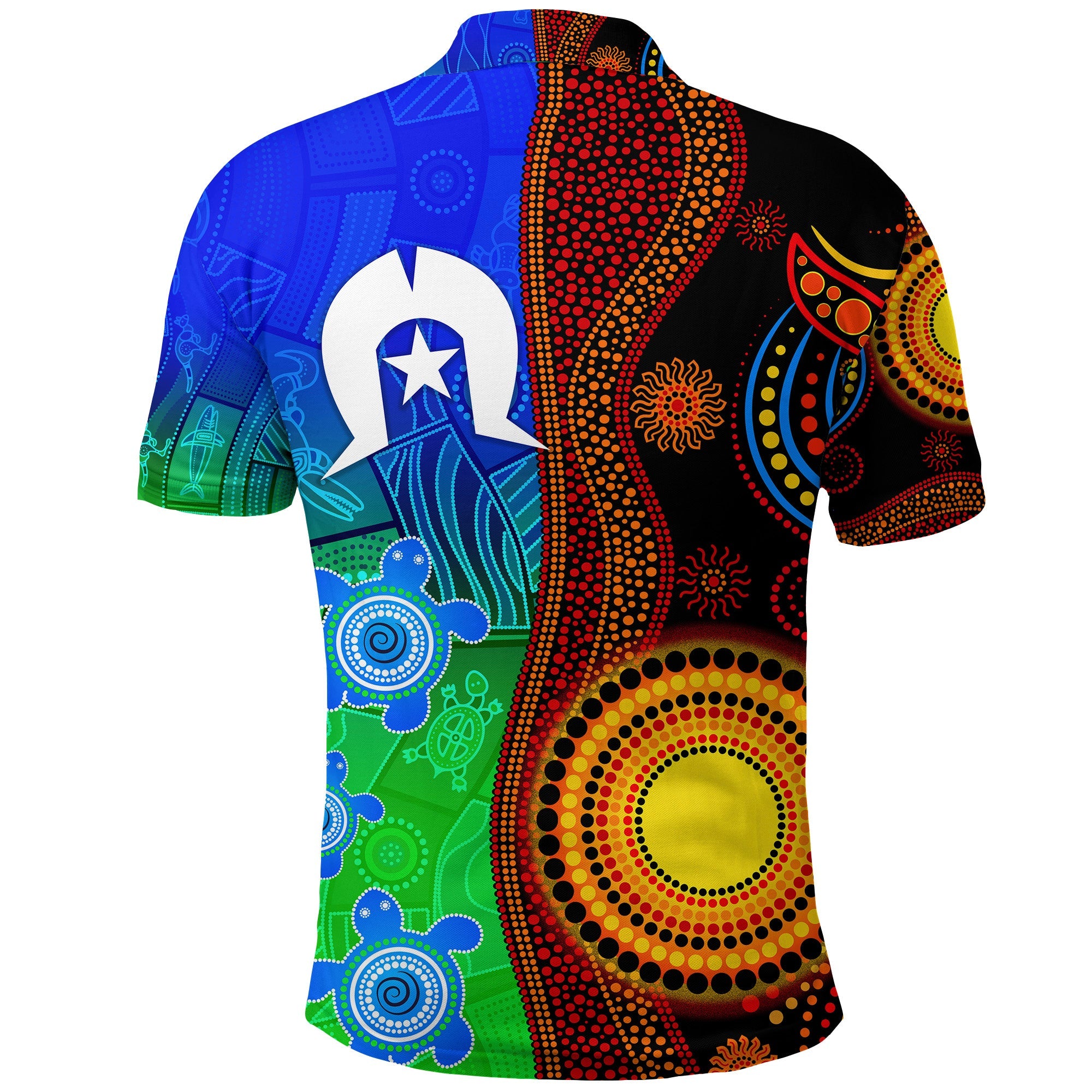 Australia Indigenous Aboriginal And Torres Strait Islands Polo Shirt Flag Vibes - Vibe Hoodie Shop