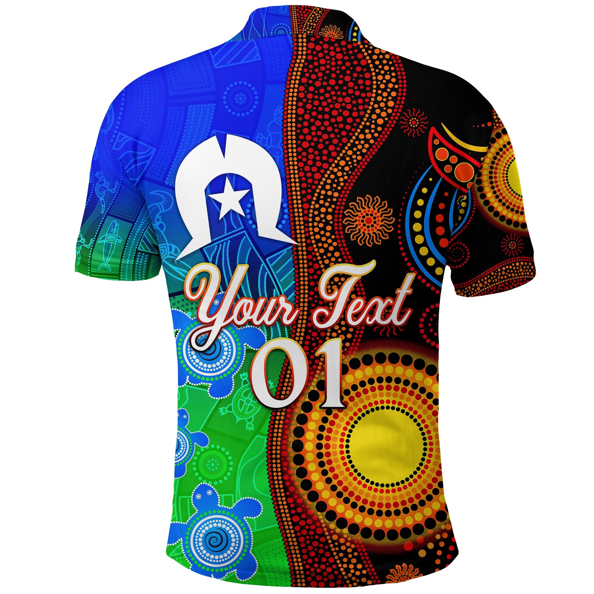 (Custom Personalised) Australia Indigenous Aboriginal And Torres Strait Islands Polo Shirt Flag Vibes - Vibe Hoodie Shop