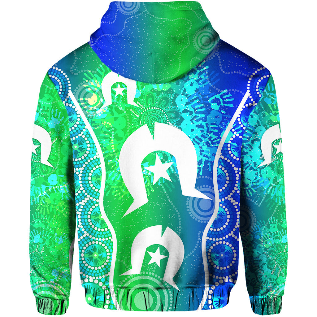 Aboriginal Torres Strait Islands Hoodie Flag Vibes LT8 - Vibe Hoodie Shop