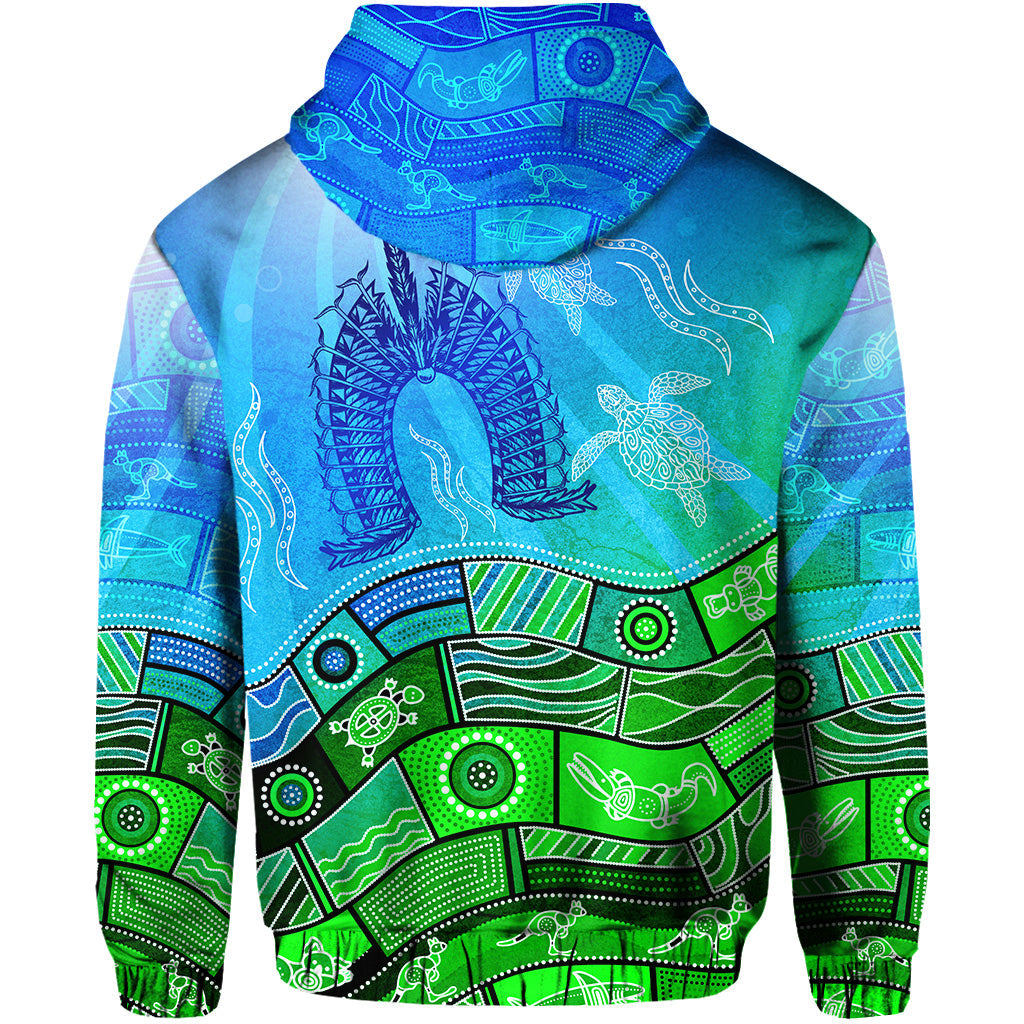 Aboriginal Torres Strait Islands Zip Hoodie Towards The Light LT8 - Vibe Hoodie Shop