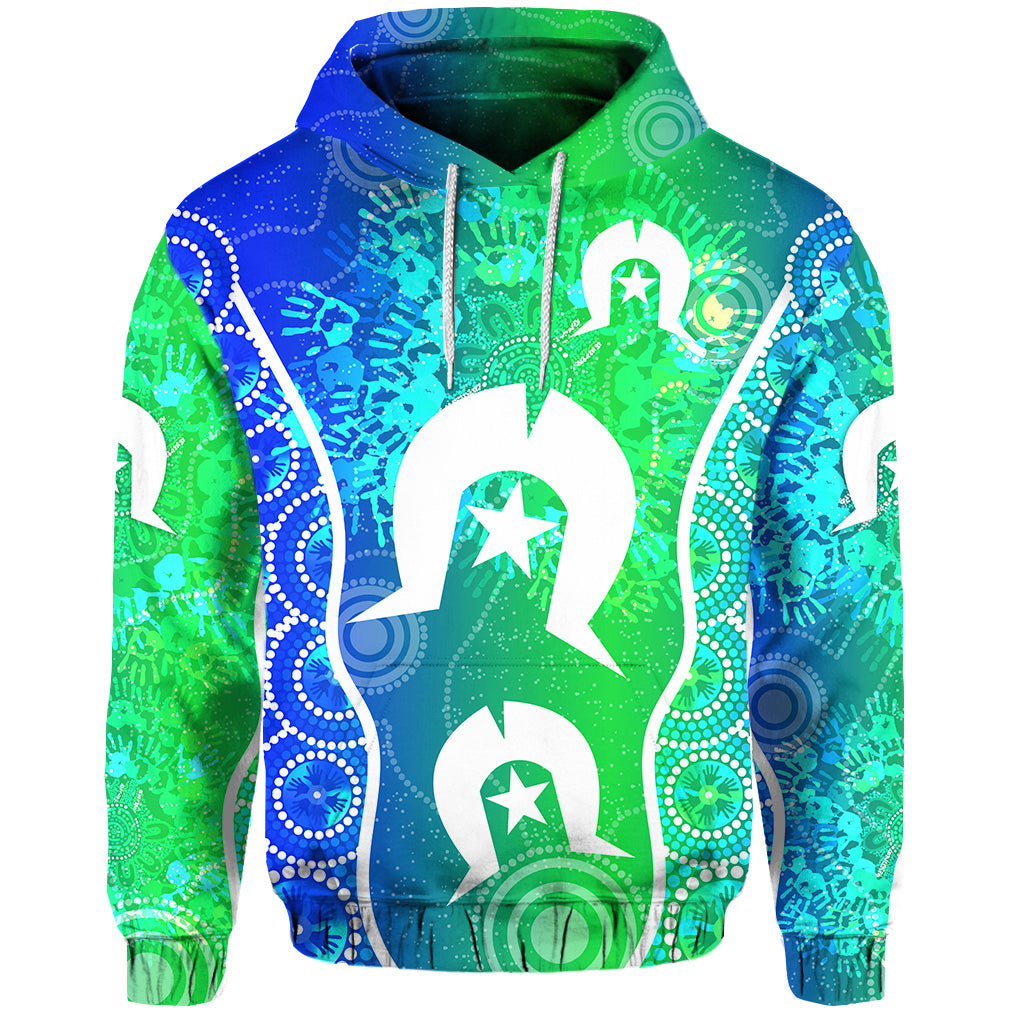 Aboriginal Torres Strait Islands Hoodie Flag Vibes LT8 - Vibe Hoodie Shop