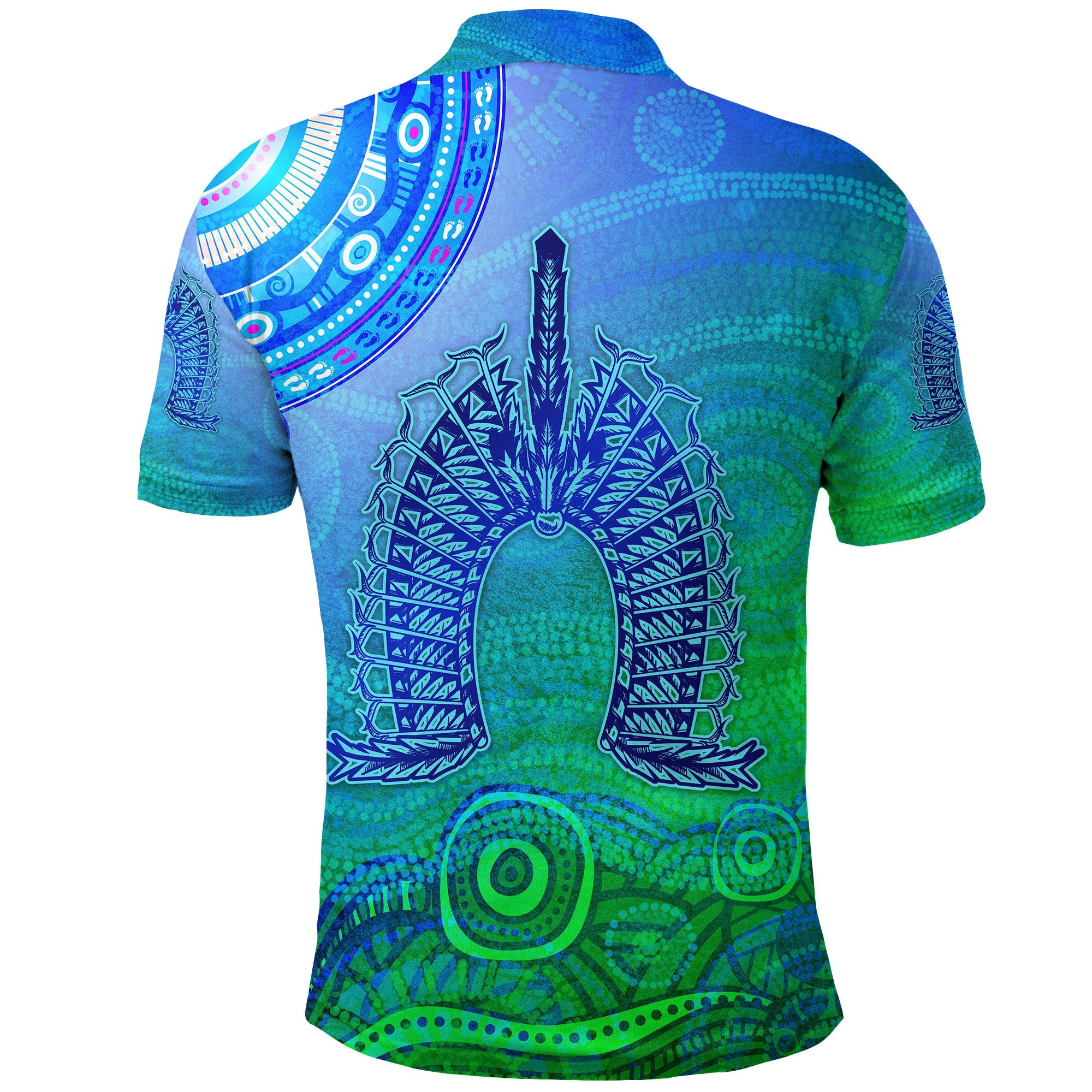 Aboriginal Torres Strait Islands Polo Shirt Wave Vibes - Vibe Hoodie Shop