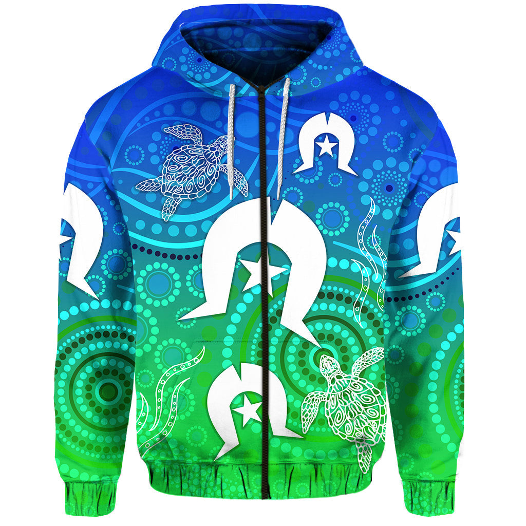 Aboriginal Torres Strait Islands Zip Hoodie Simple Style LT8 - Vibe Hoodie Shop