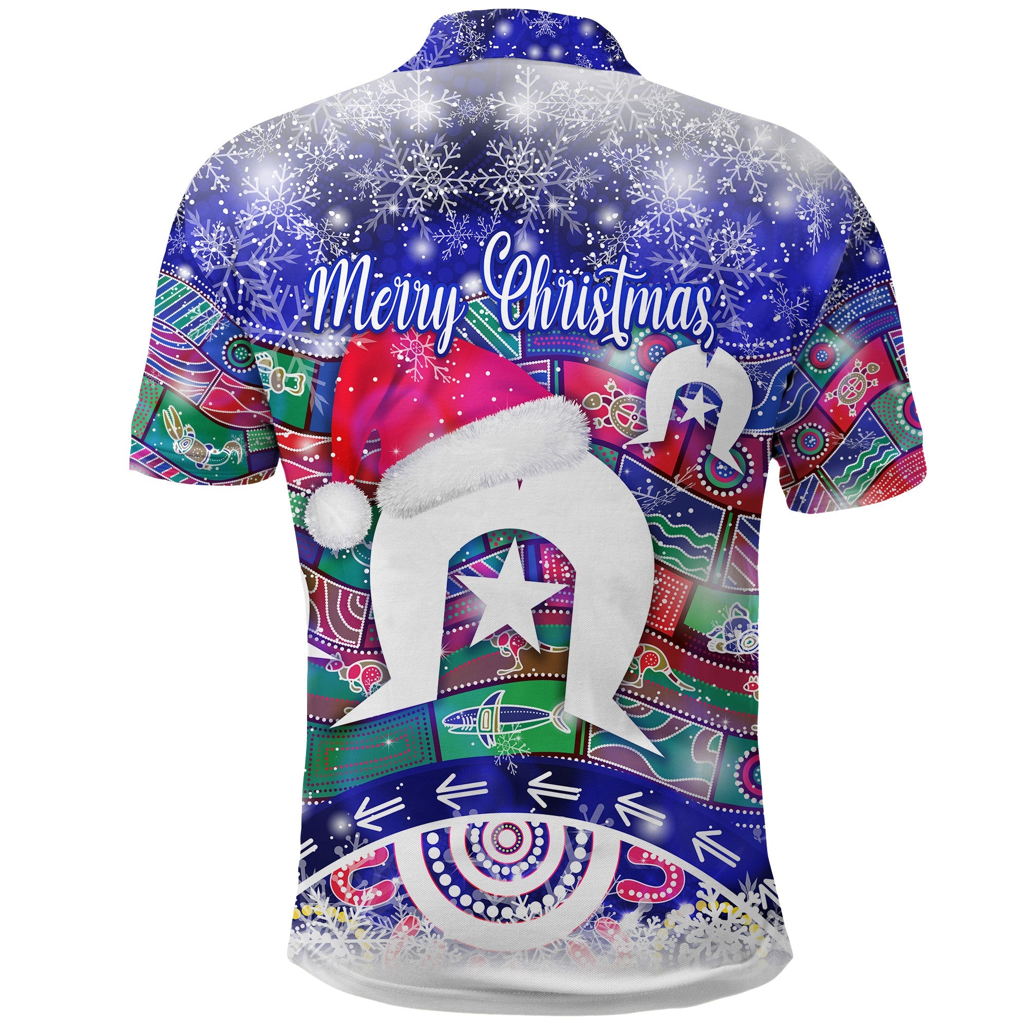 Australian Torres Trait Islands Christmas Polo Shirt Original Style - Blue - Vibe Hoodie Shop