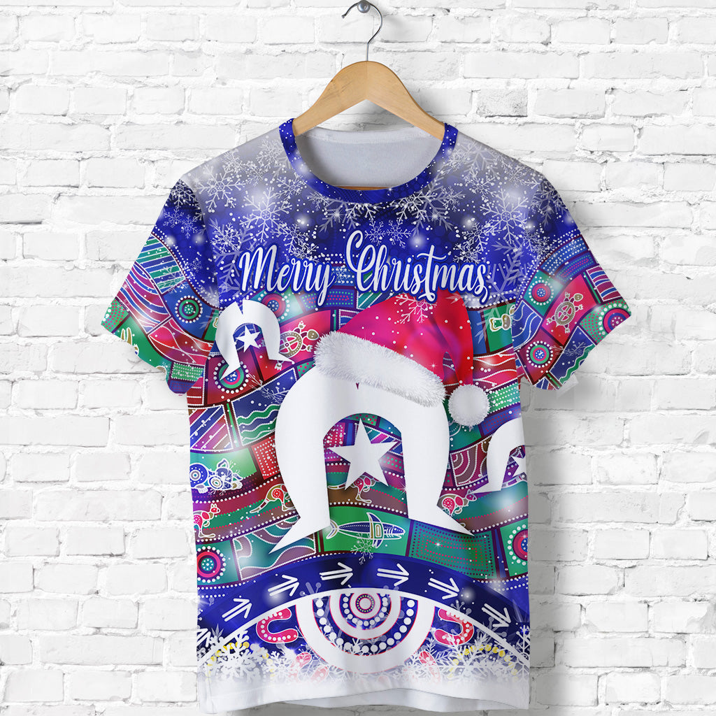 Australian Torres Trait Islands Christmas T shirt Original Style - Blue - Vibe Hoodie Shop
