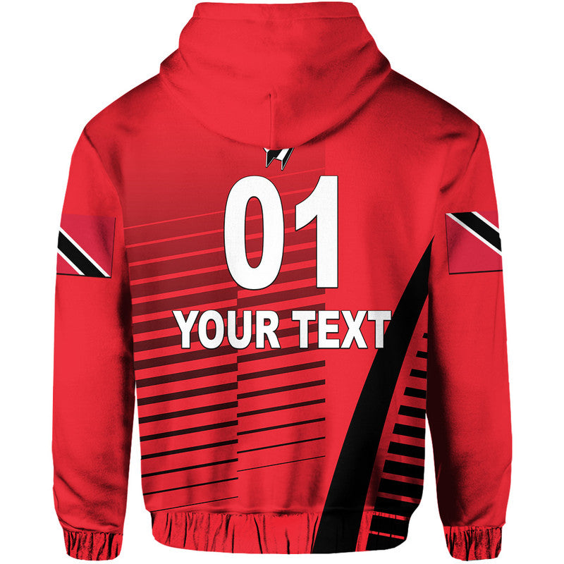 (Custom Personalised) Trinidad And Tobago Cricket Red Force Zip Up And Pullover Hoodie Simple Style LT8 - Vibe Hoodie Shop