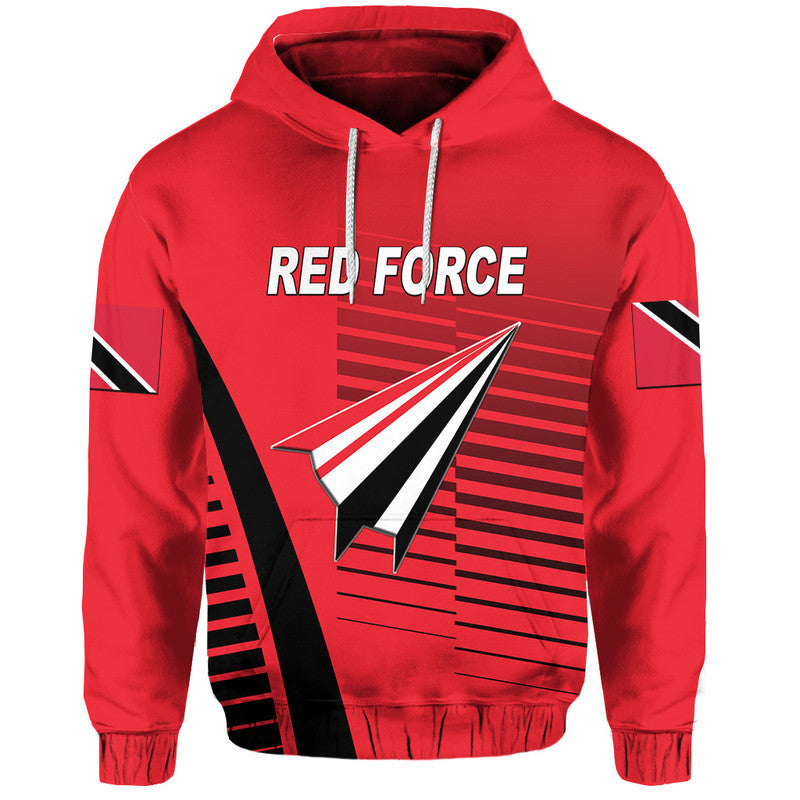 (Custom Personalised) Trinidad And Tobago Cricket Red Force Zip Up And Pullover Hoodie Simple Style LT8 - Vibe Hoodie Shop