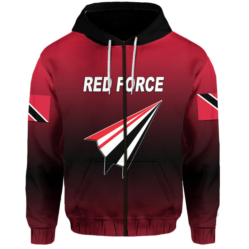 (Custom Personalised) Trinidad And Tobago Cricket Red Force Zip Up And Pullover Hoodie Original Style LT8 - Vibe Hoodie Shop