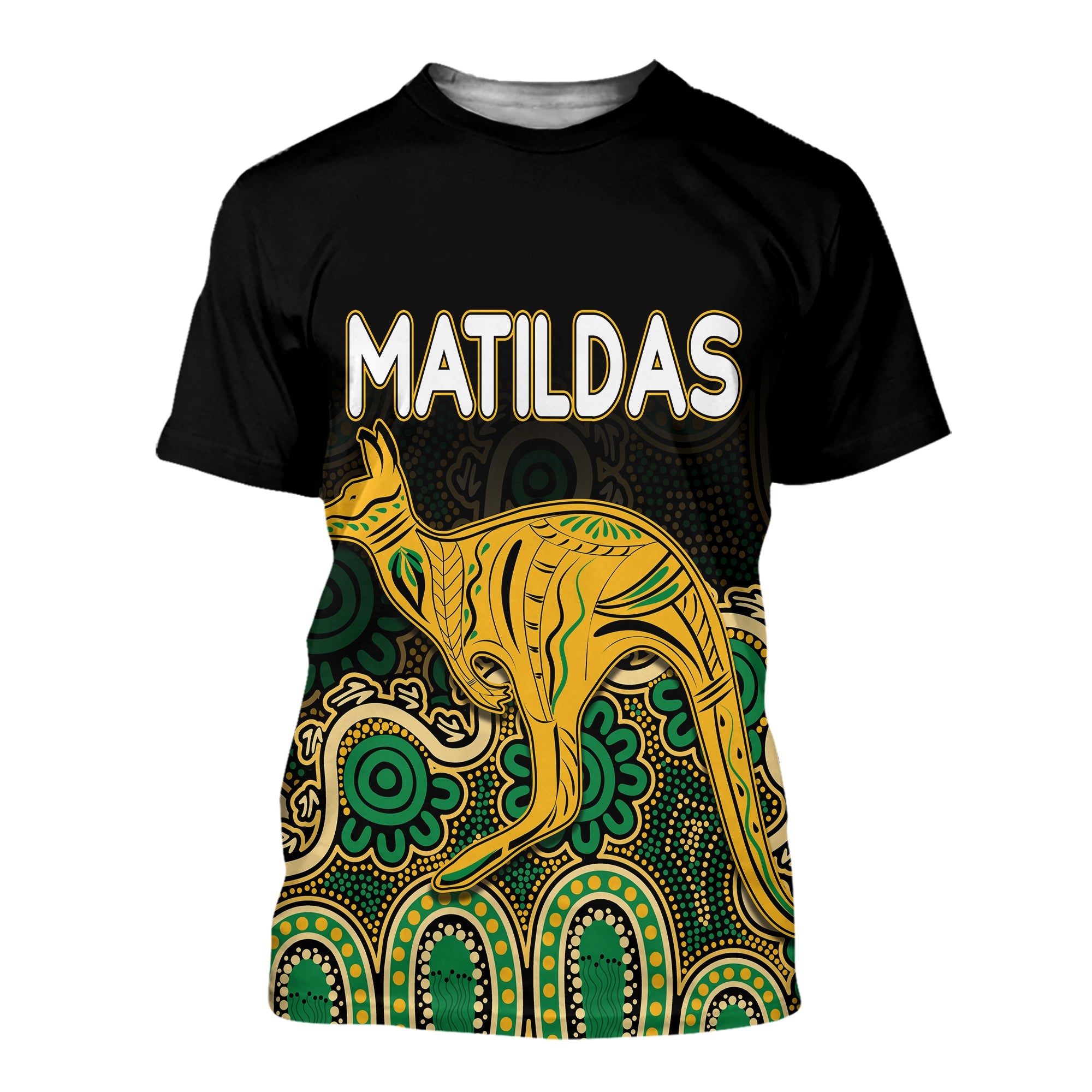 Australia Soccer T Shirt World Cup Matildas with Kangaroo - Vibe Hoodie Shop