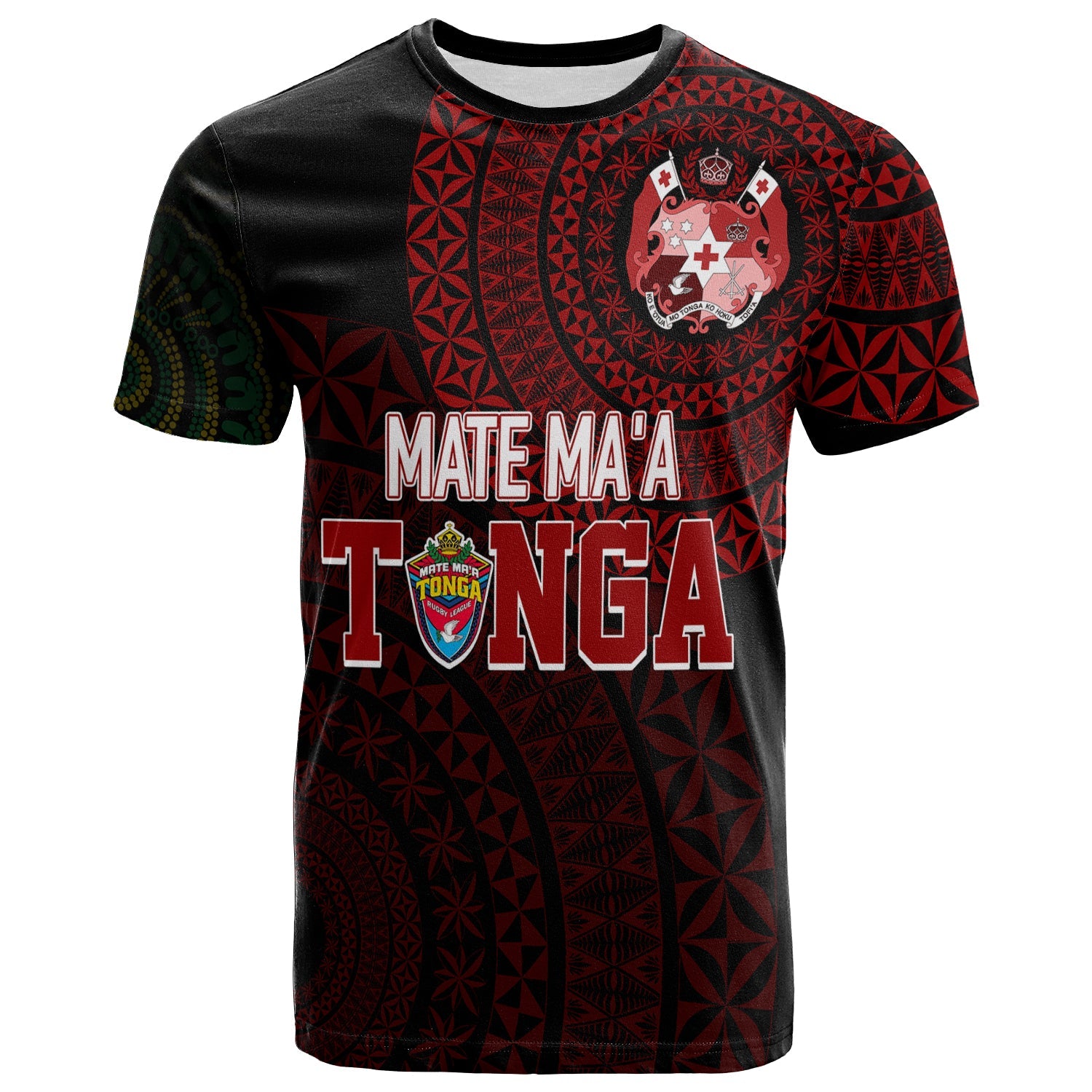 Personalised Aussie Wallabies Mix Mate Maa Tonga T Shirt Ver 01 - Vibe Hoodie Shop