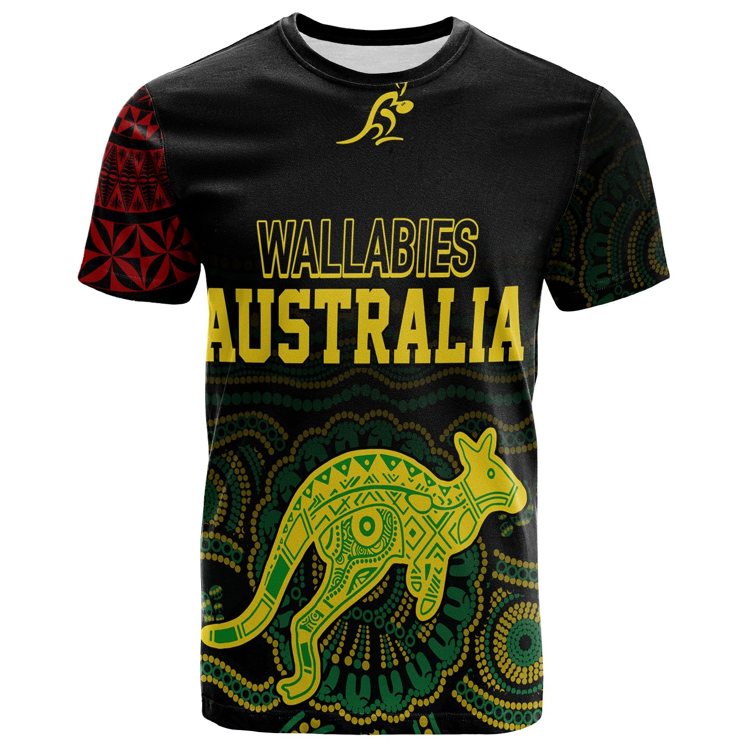 Personalised Aussie Wallabies Mix Mate Maa Tonga T Shirt Ver 02 - Vibe Hoodie Shop