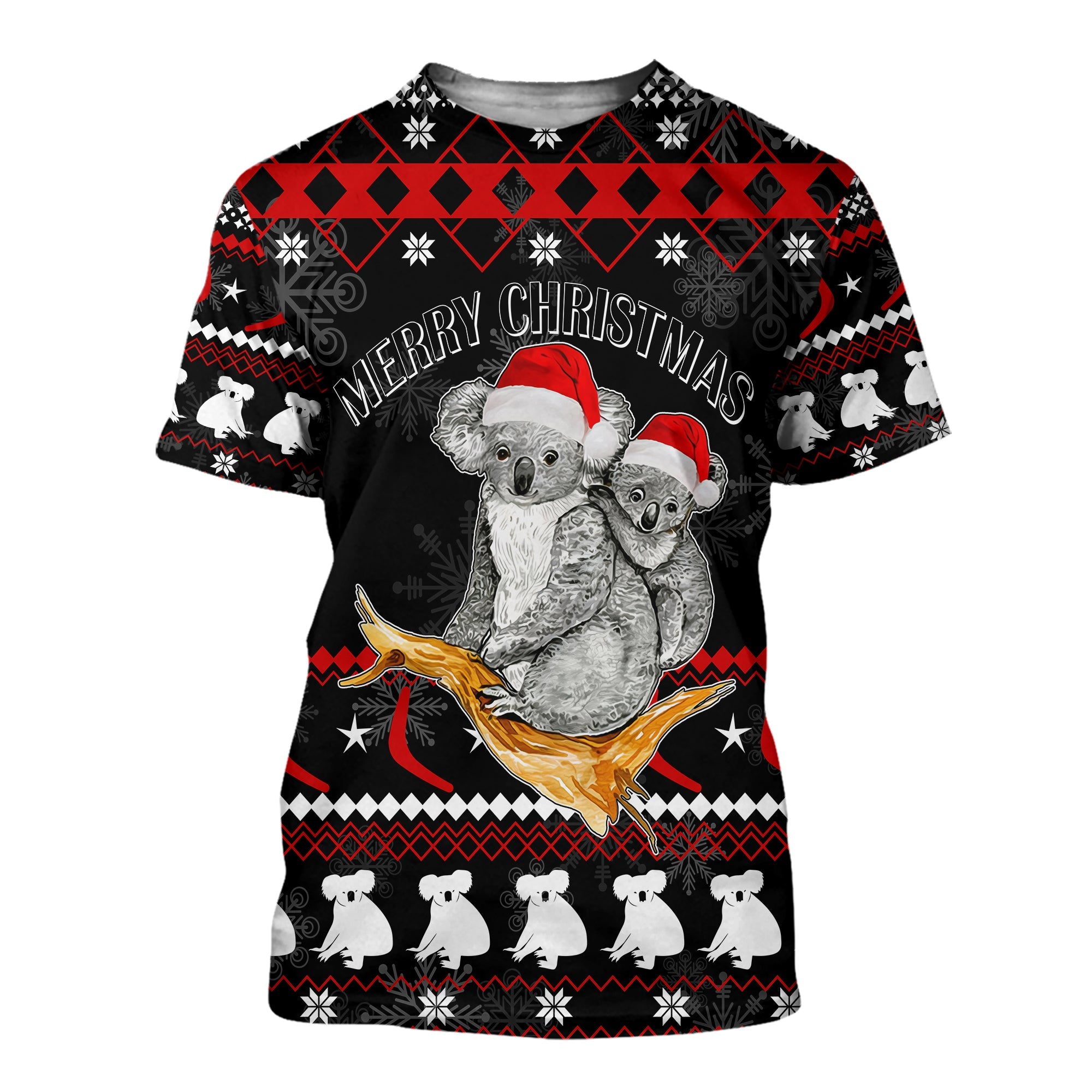 Australia Summer Christmas T Shirt Santa Koala - Vibe Hoodie Shop