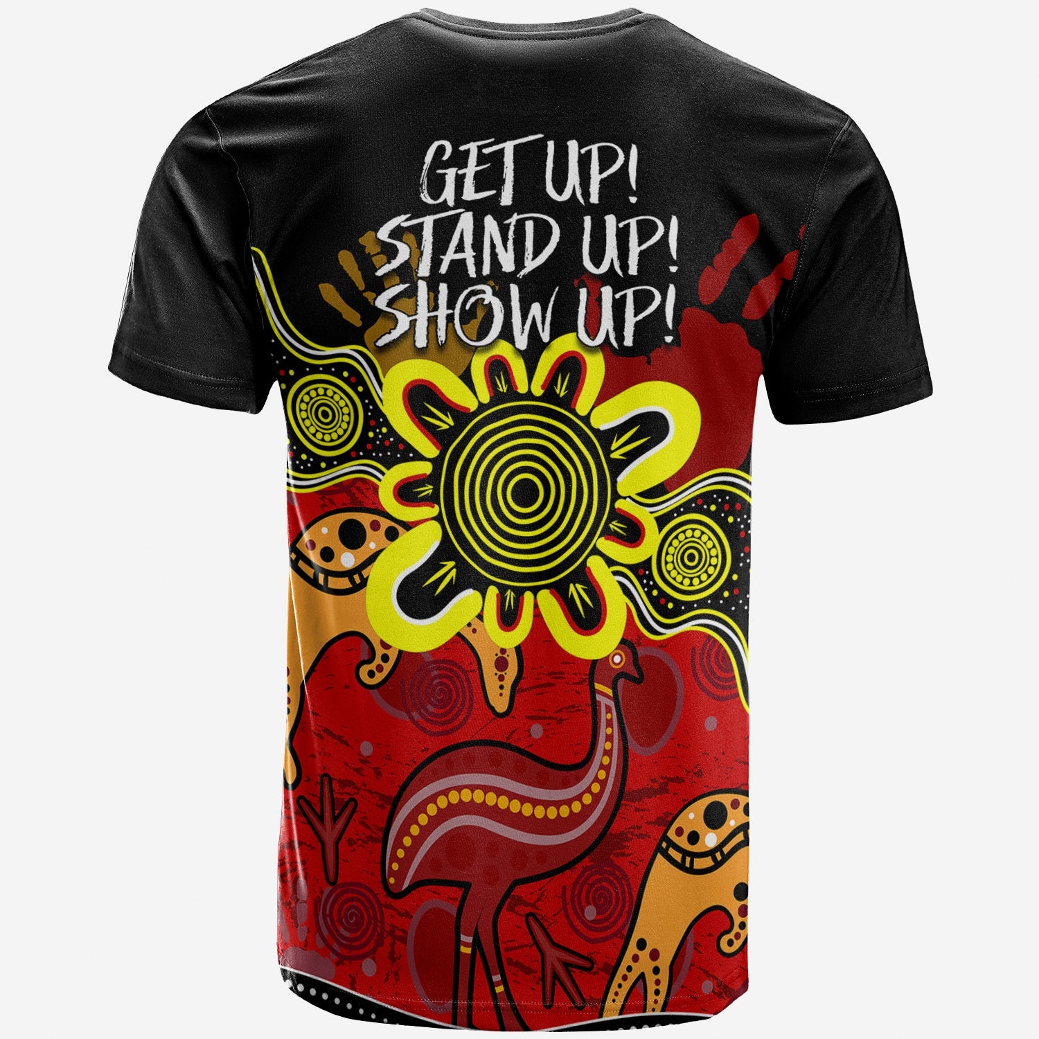 Indigenous NAIDOC Week 2022 T shirt Kangaroo and Emu Birds - Vibe Hoodie Shop