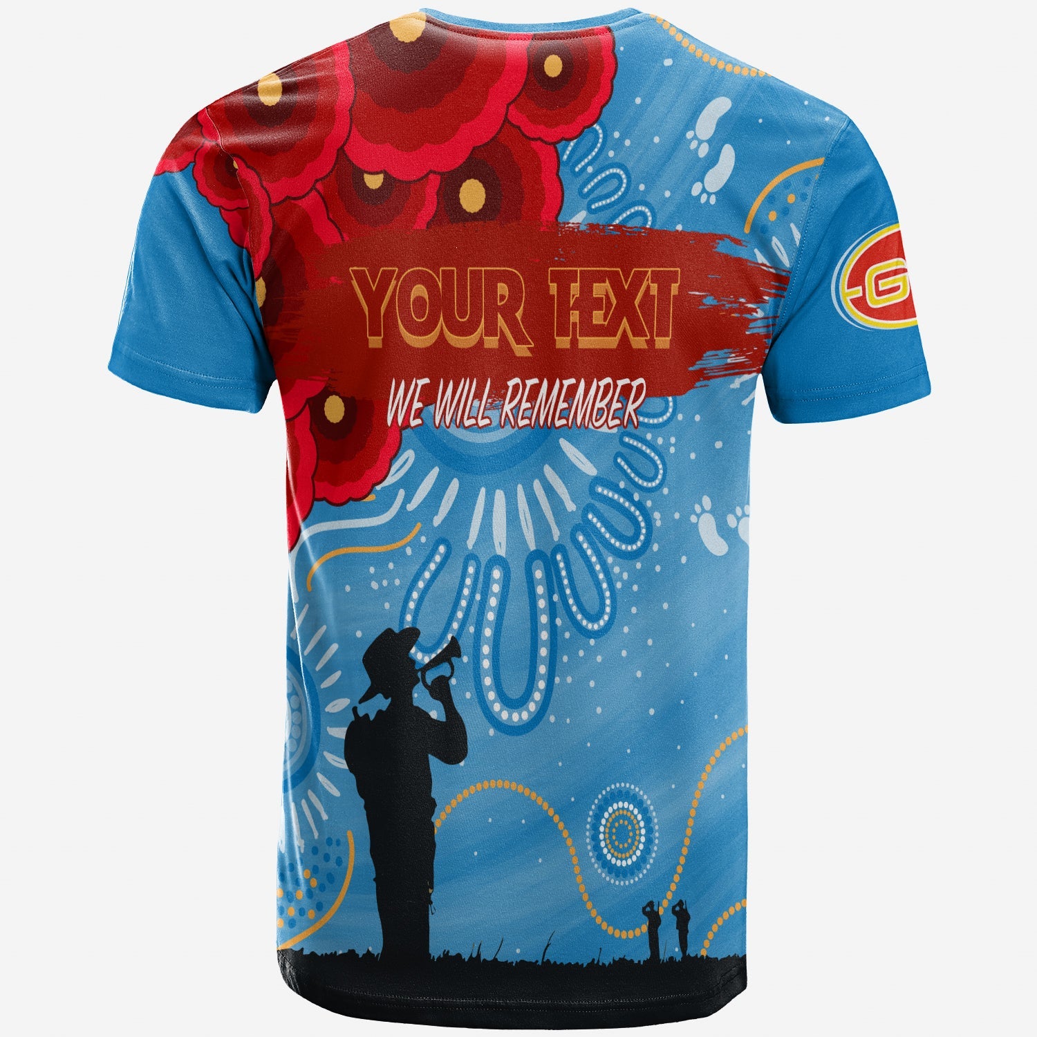 (Custom Personalised) Gold Coaster Sunnies Indigenous ANZAC Day T shirt We Will Remember - Vibe Hoodie Shop