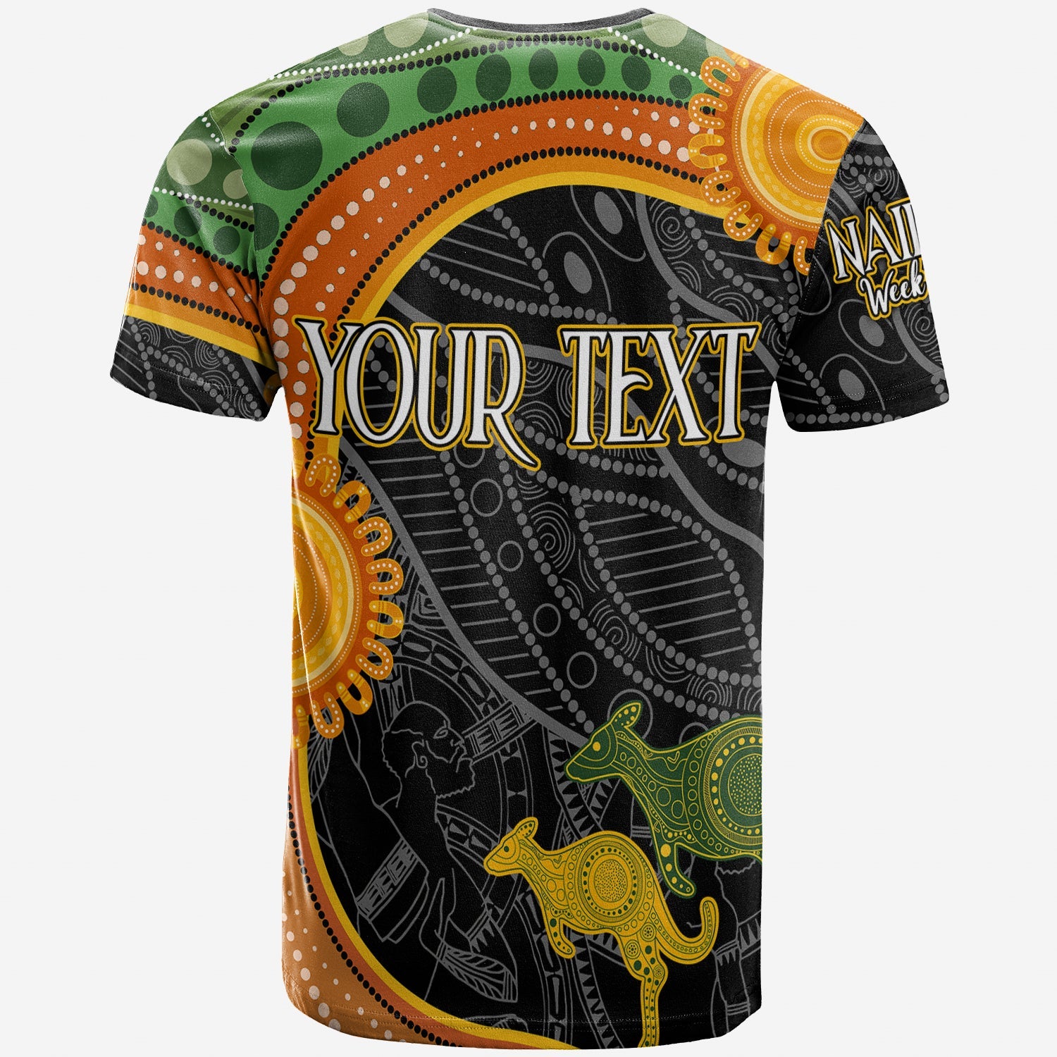 Personalised Australia Indigenous NAIDOC Week 2023 With Kangaroos T Shirt - Vibe Hoodie Shop