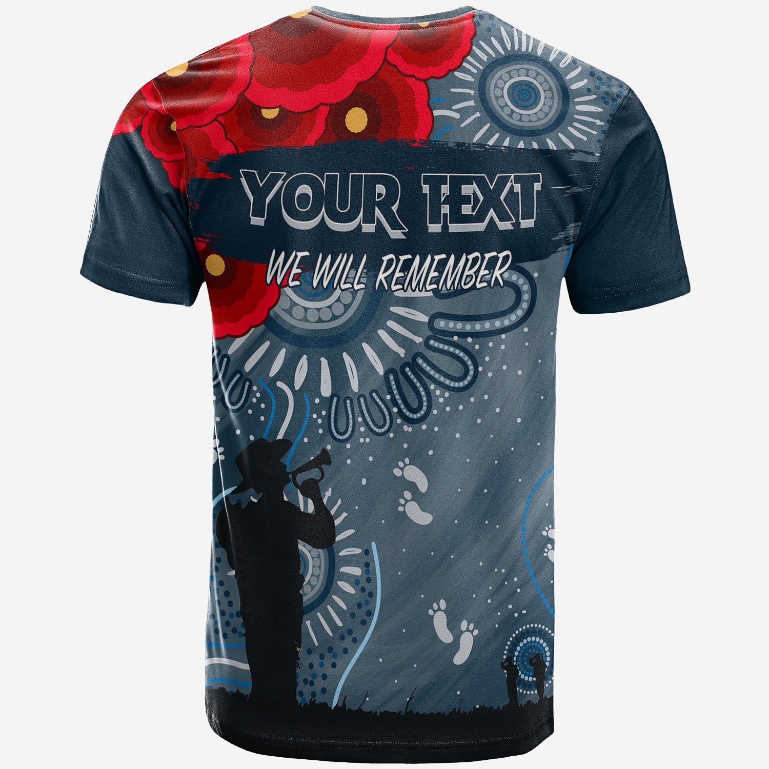 (Custom Personalised) Carlton Blue Baggers Indigenous ANZAC Day T shirt We Will Remember - Vibe Hoodie Shop