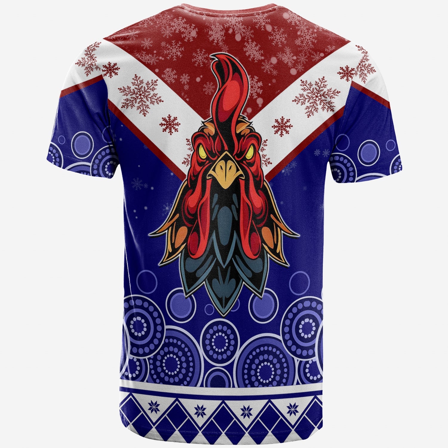 Aboriginal Art Chooks Tricolor Merry Christmas T shirt - Vibe Hoodie Shop