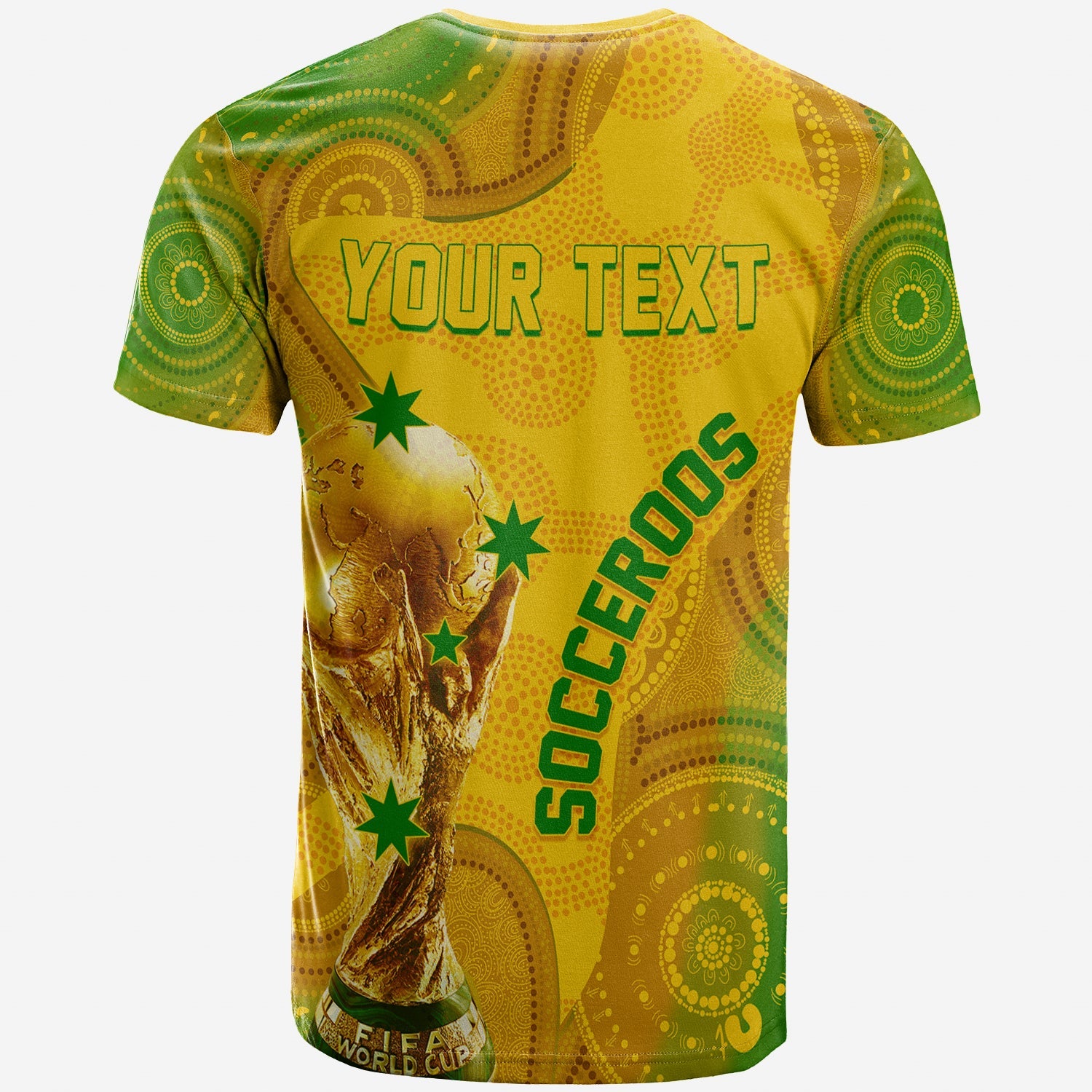 Personalised Australia Soccer WC 2022 T Shirt Aboriginal Socceroos - Vibe Hoodie Shop