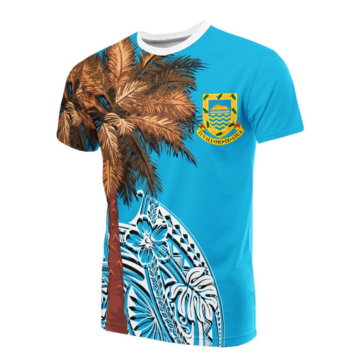 Vibe Hoodie Tuvalu All T shirt - Polynesian Palm Tree Flag - Vibe Hoodie Shop