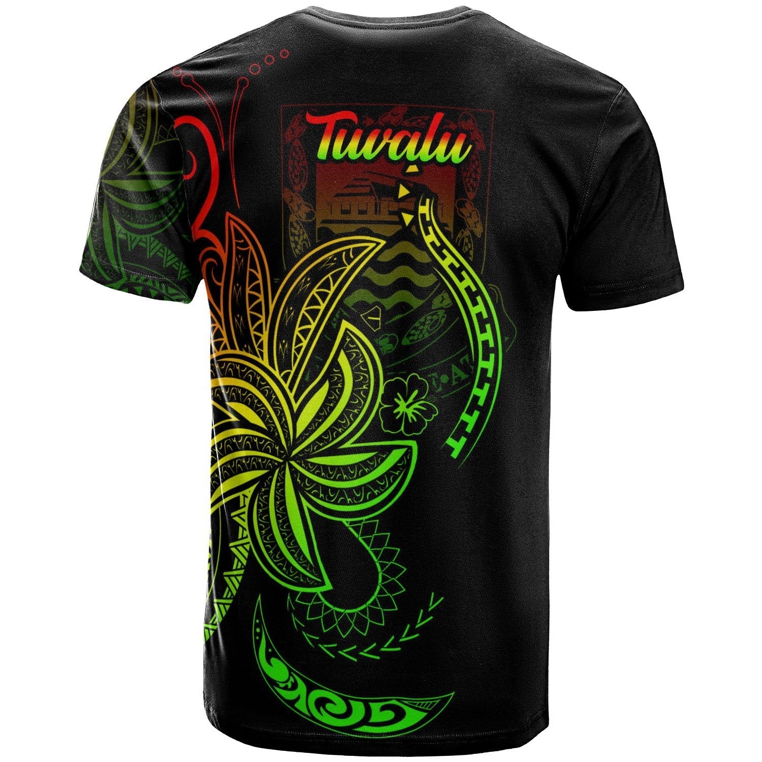 Tuvalu T shirt - Country Code With Seal - Vibe Hoodie Shop