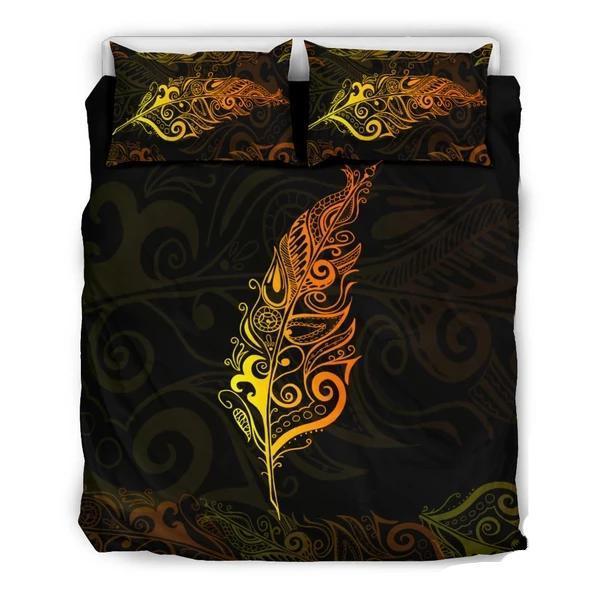 Light Silver Fern New Zealand Bedding Set - Sunrise Vibe - Vibe Hoodie Shop