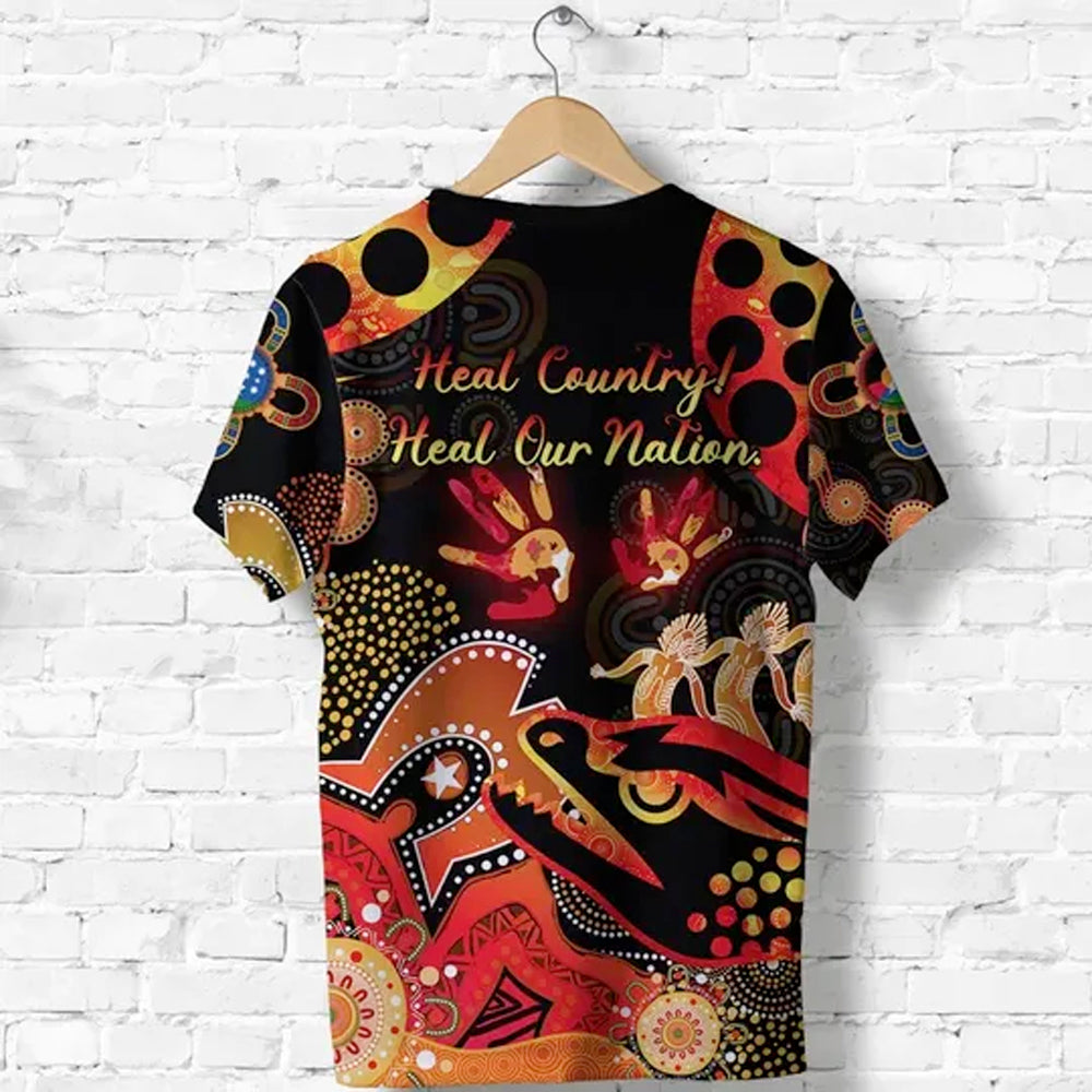 (Custom Personalised) Parramatta T shirt Eels Indigenous NAIDOC Heal Country! Heal Our Nation Black - Vibe Hoodie Shop