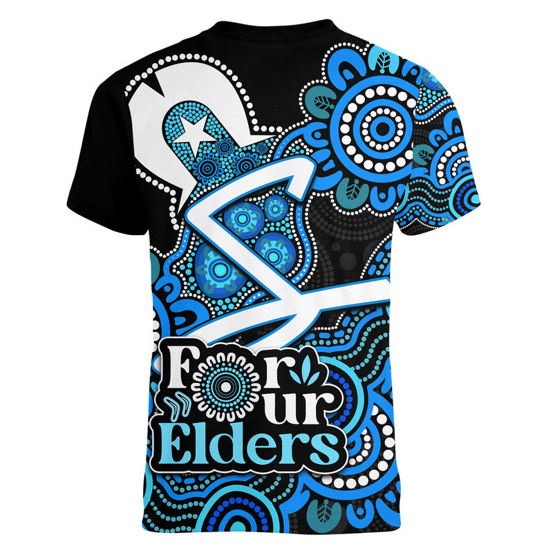 Adelaide Strikers Cricket V-Neck T Shirt NAIDOC Torres Strait For Our Elders - Vibe Hoodie Shop