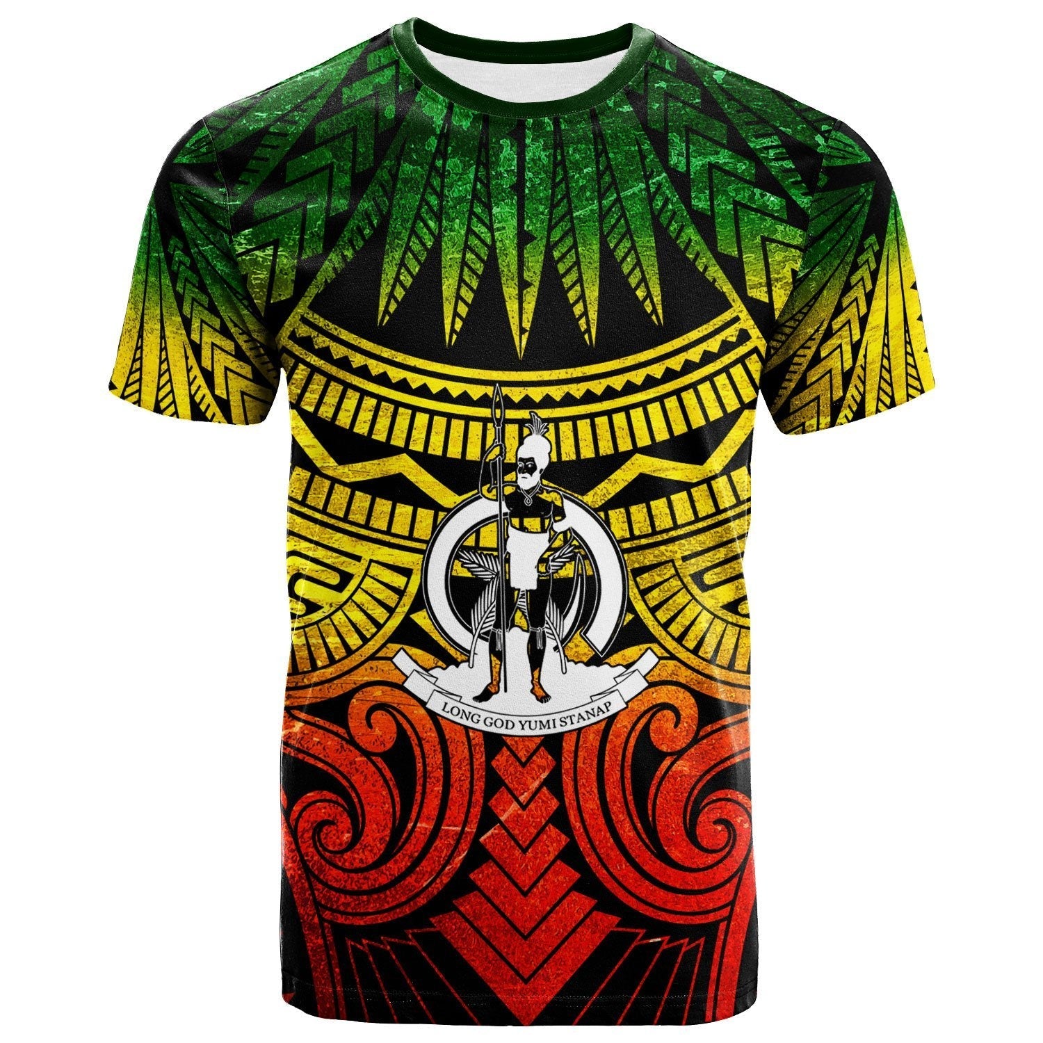 Vanuatu T shirt - Reggae Classic Vignette Style - Vibe Hoodie Shop