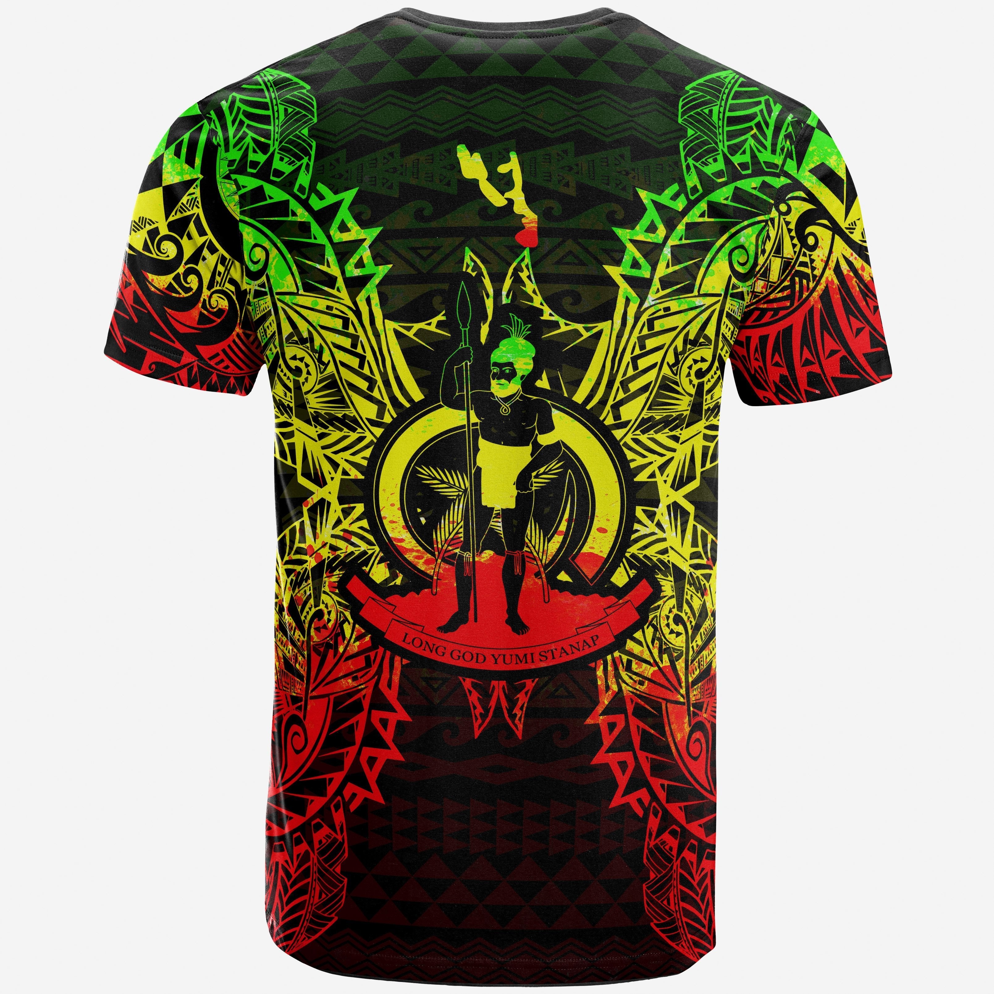 Vibe Hoodie Vanuatu All T shirt - Vanuatu Coat Of Arms Map Polynesian Tattoo Reggae - Vibe Hoodie Shop